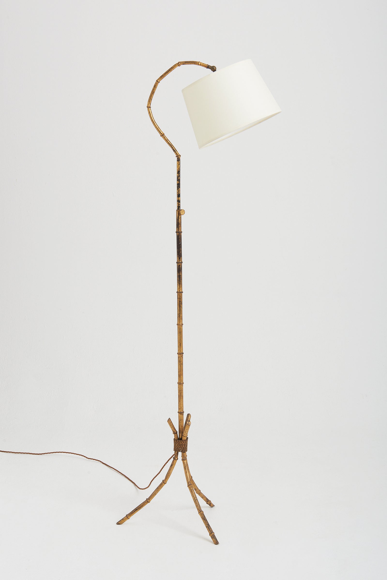 8105- Spanish Mid-Century Bamboo Floor Lamp