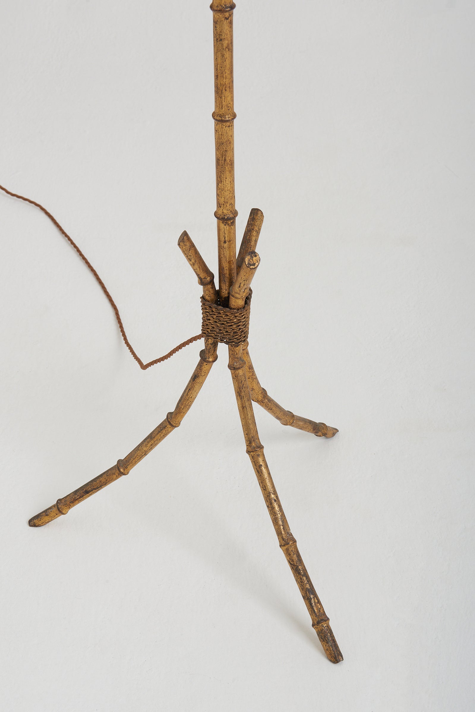 Spanish Mid-Century Bamboo Floor Lamp