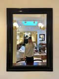 8113- Flemish Style Ebonised Ripple Frame Mirror