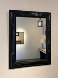 8115- Flemish Style Ebonised Ripple Frame Mirror