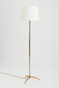8131- Mid-Century Brass and Gunmetal Floor Lamp
