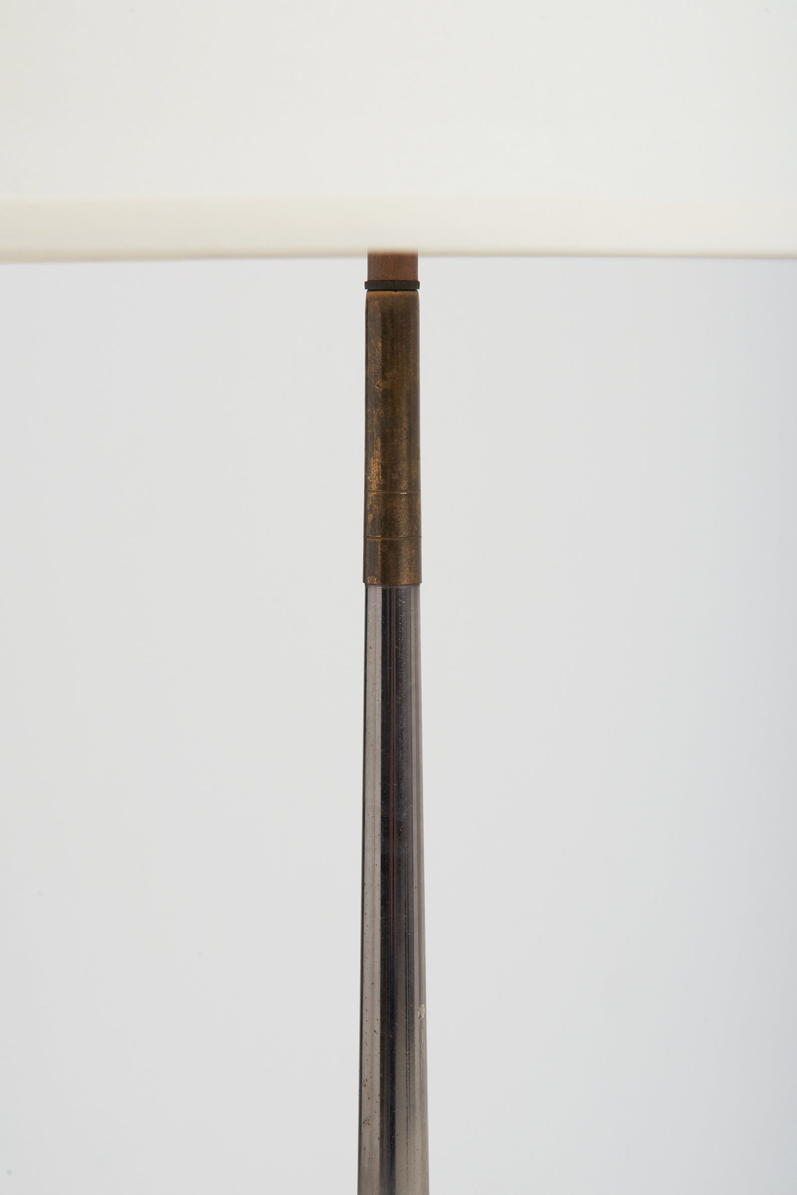 Mid-Century Brass and Gunmetal Floor Lamp