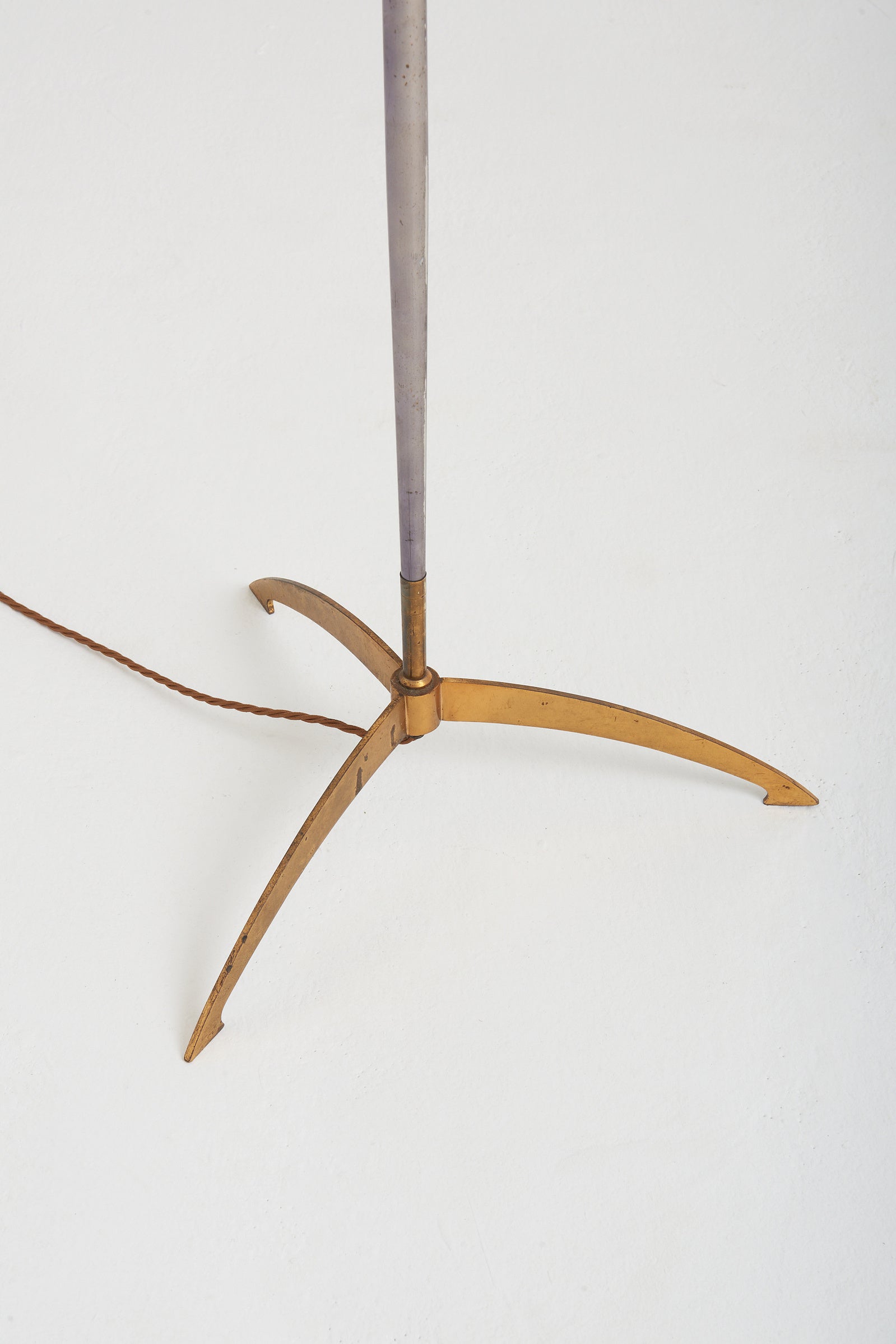 Mid-Century Brass and Gunmetal Floor Lamp