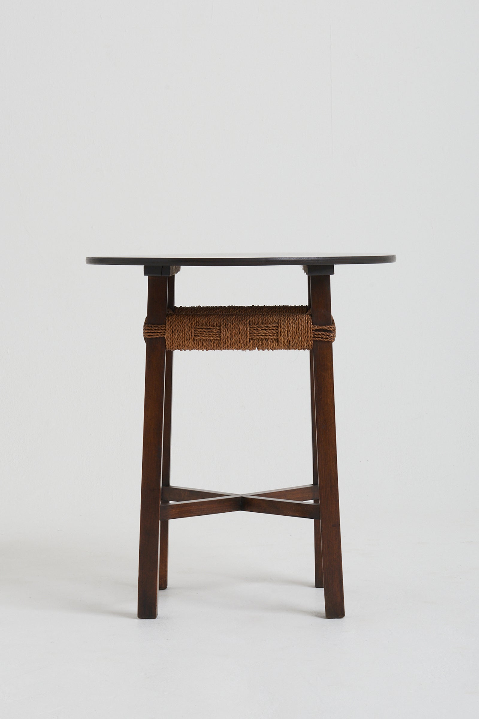 Art Deco Beech and Rope Side table, att. to Francis Jourdain