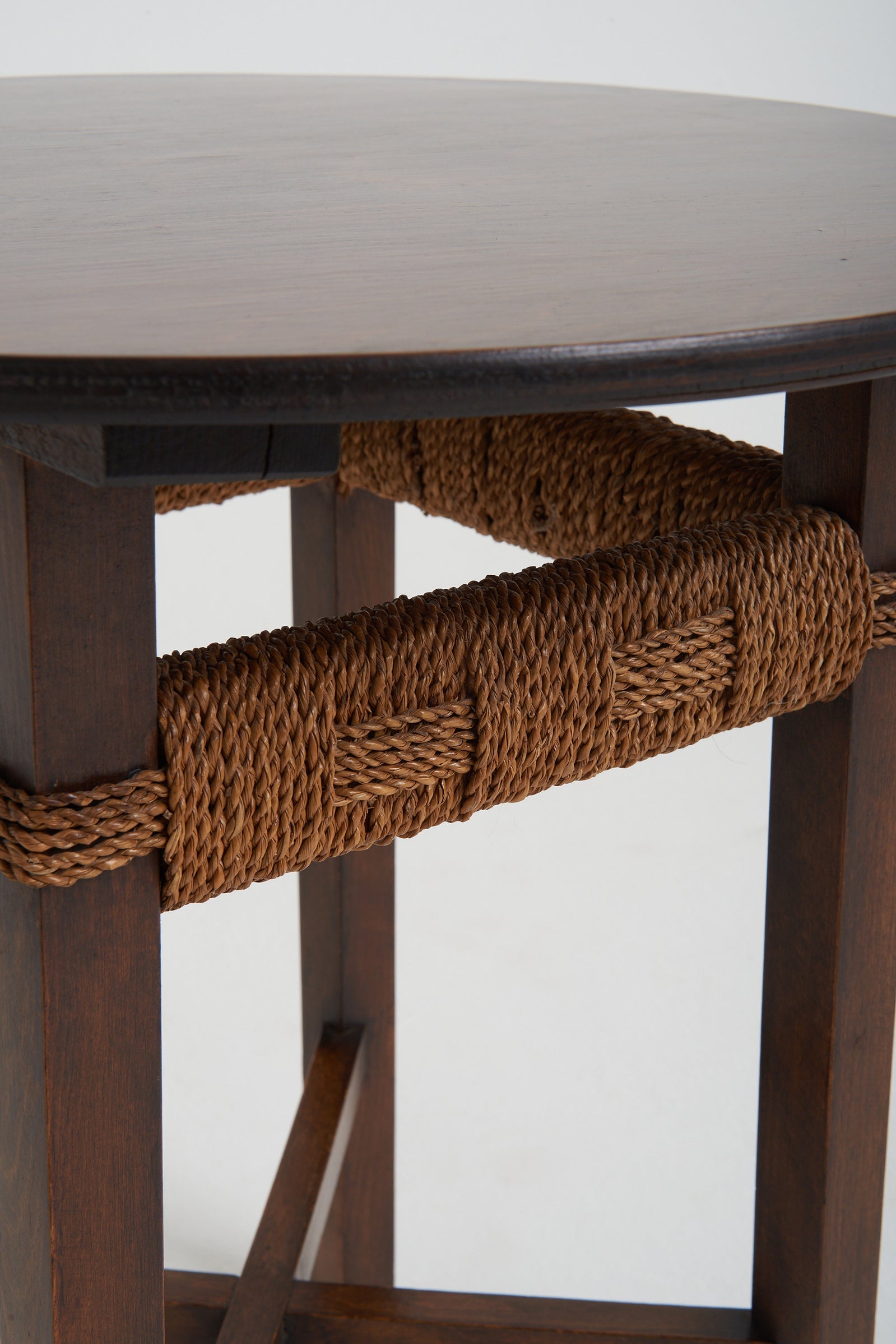 Art Deco Beech and Rope Side table, att. to Francis Jourdain