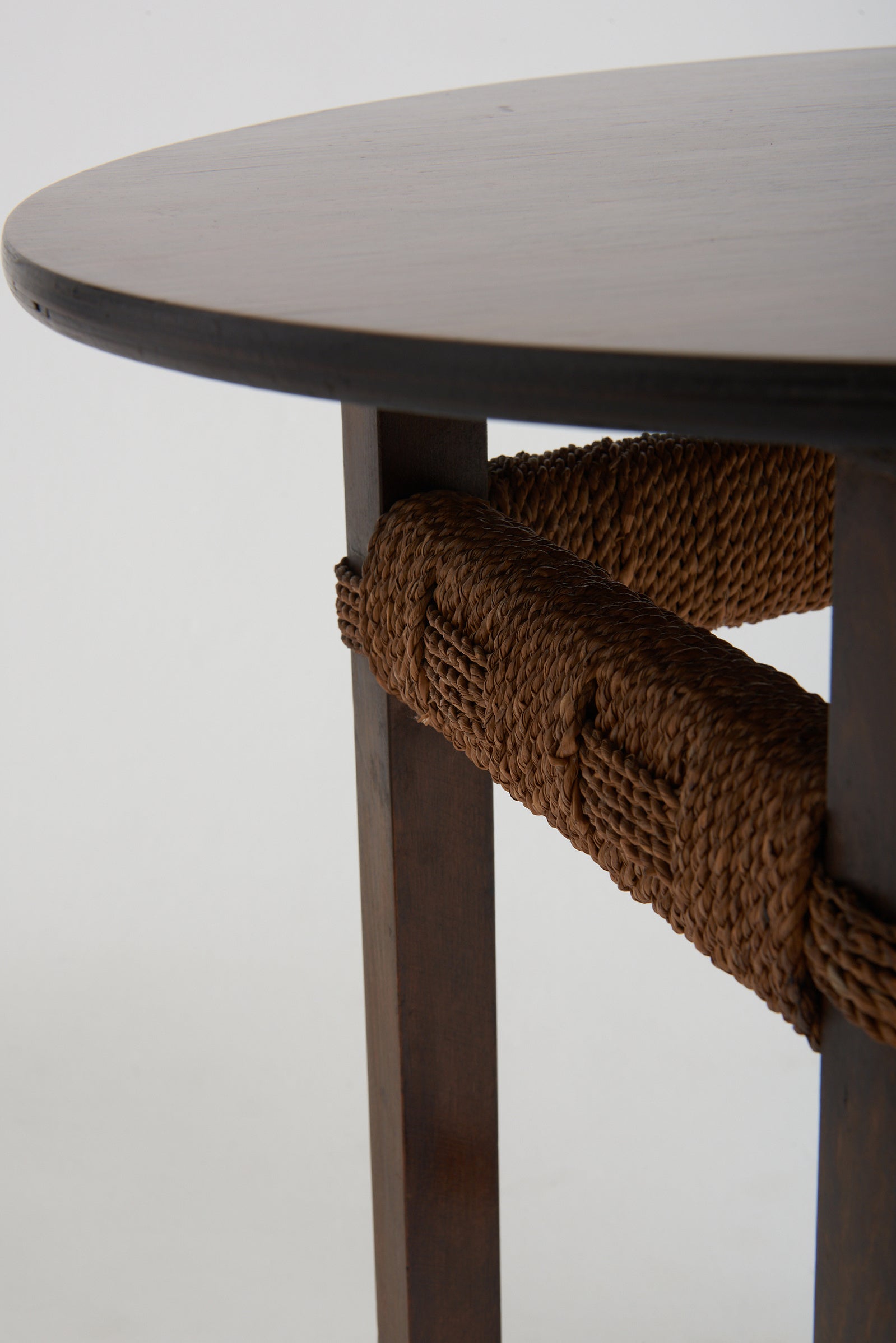 Art Deco Beech and Rope Side table, att. to Francis Jourdain