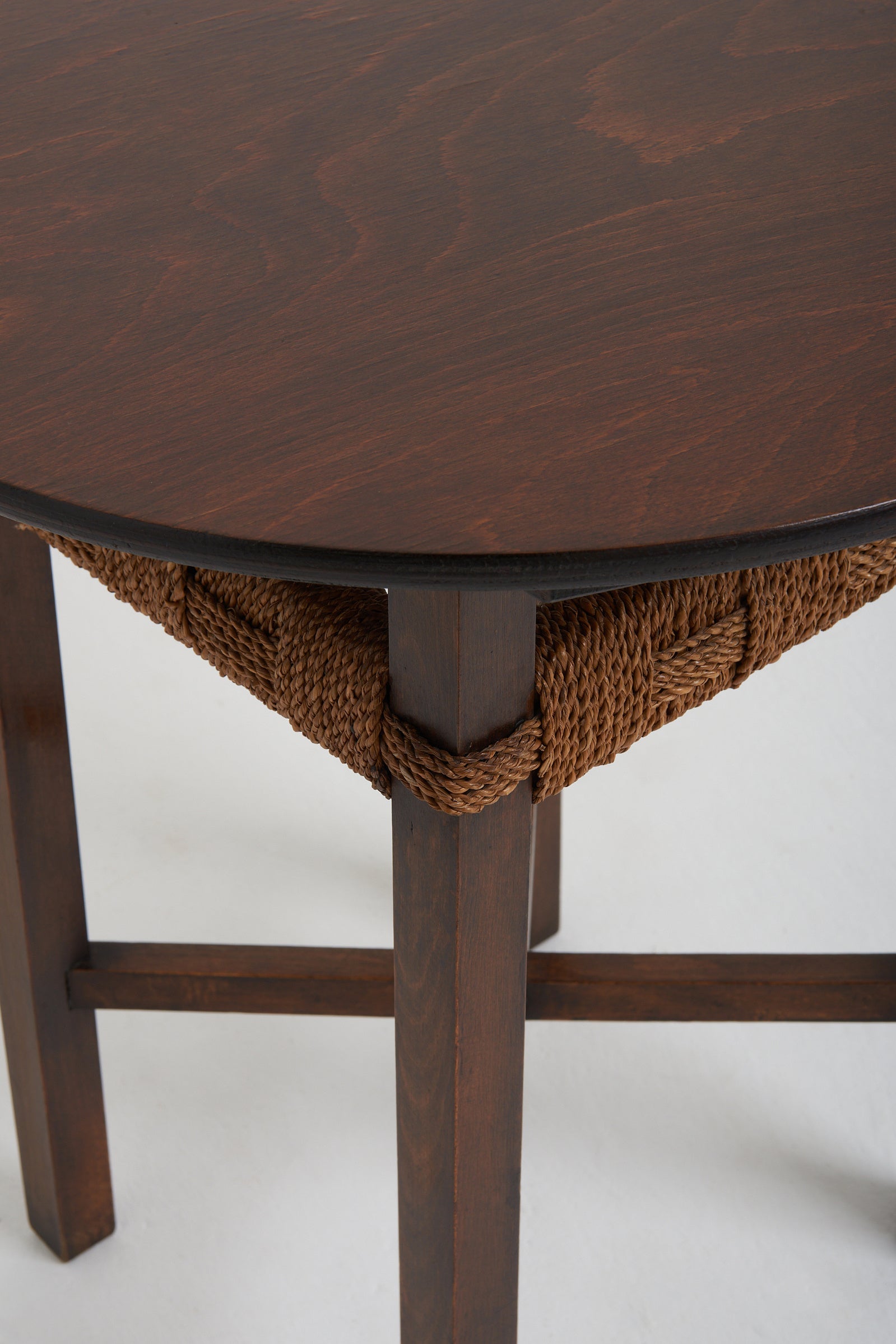 Art Deco Beech and Rope Side table, att. to Francis Jourdain