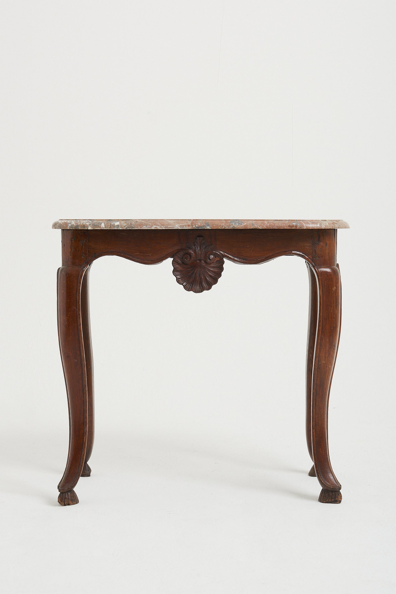 Louis XV Oak and Marble Console Table