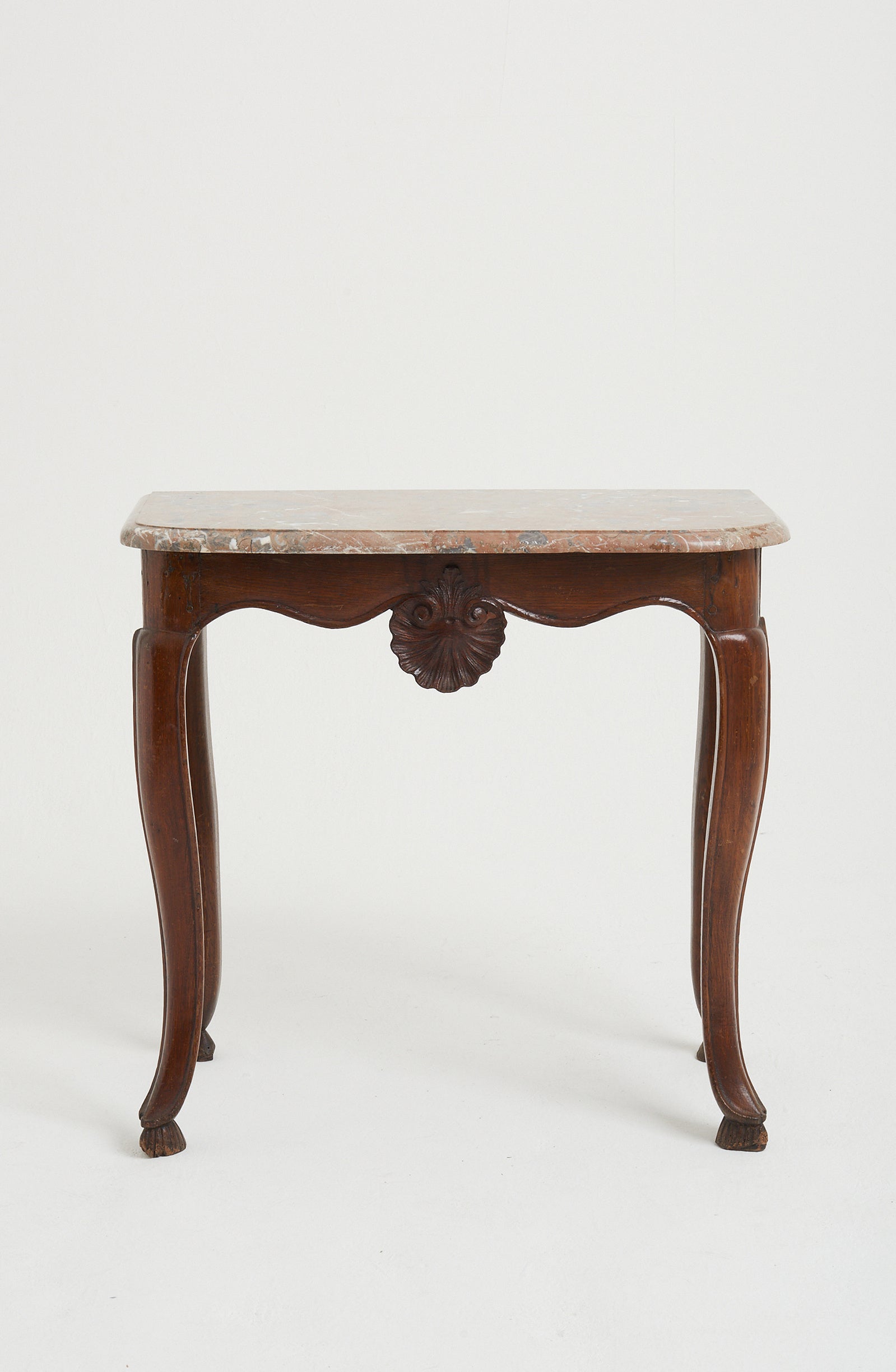 Louis XV Oak and Marble Console Table