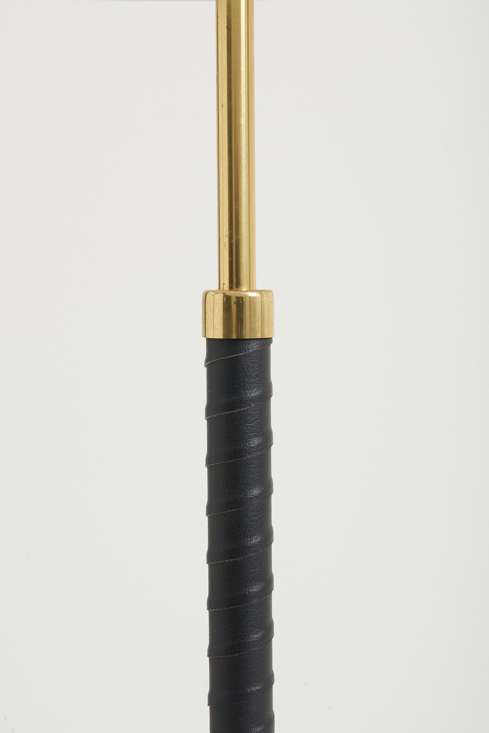 Mid-Century Brass and Black Floor Lamp
