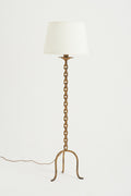 8185- Mid-Century Gilt Chain Floor Lamp