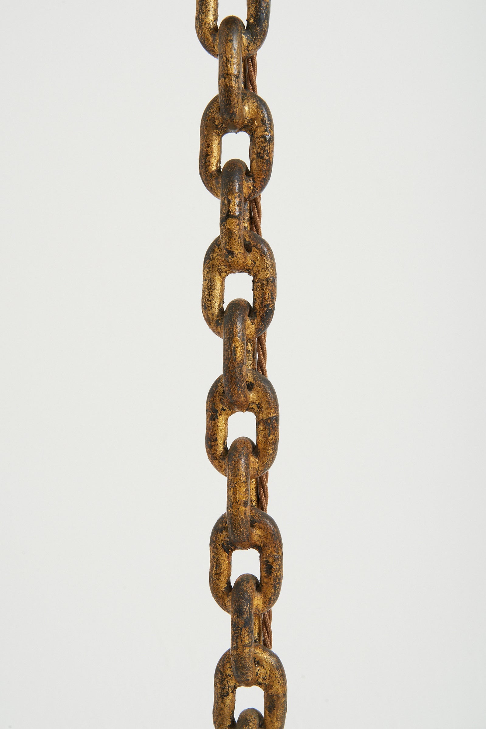 Mid-Century Gilt Chain Floor Lamp