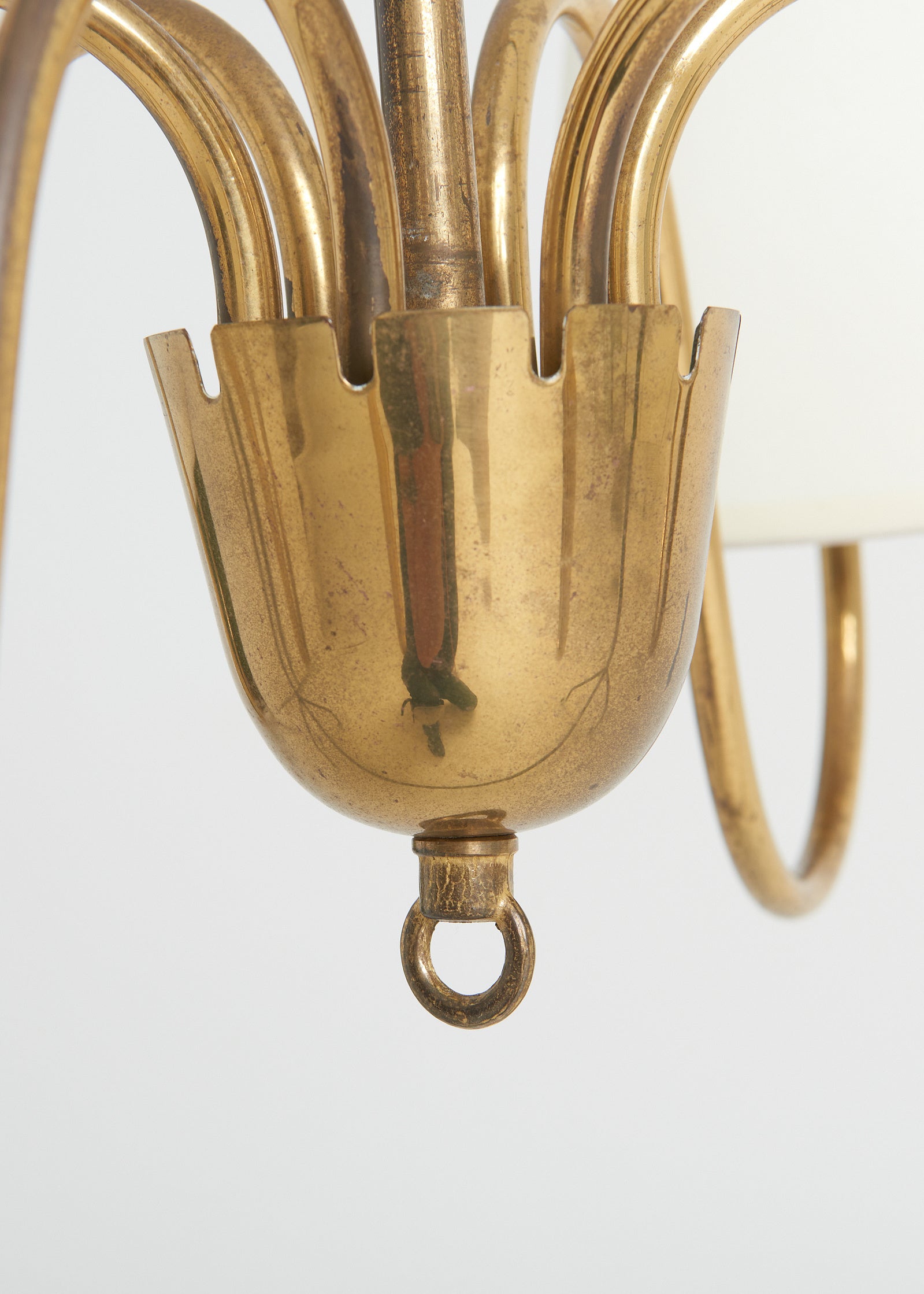 Mid-Century Brass Ceiling Light