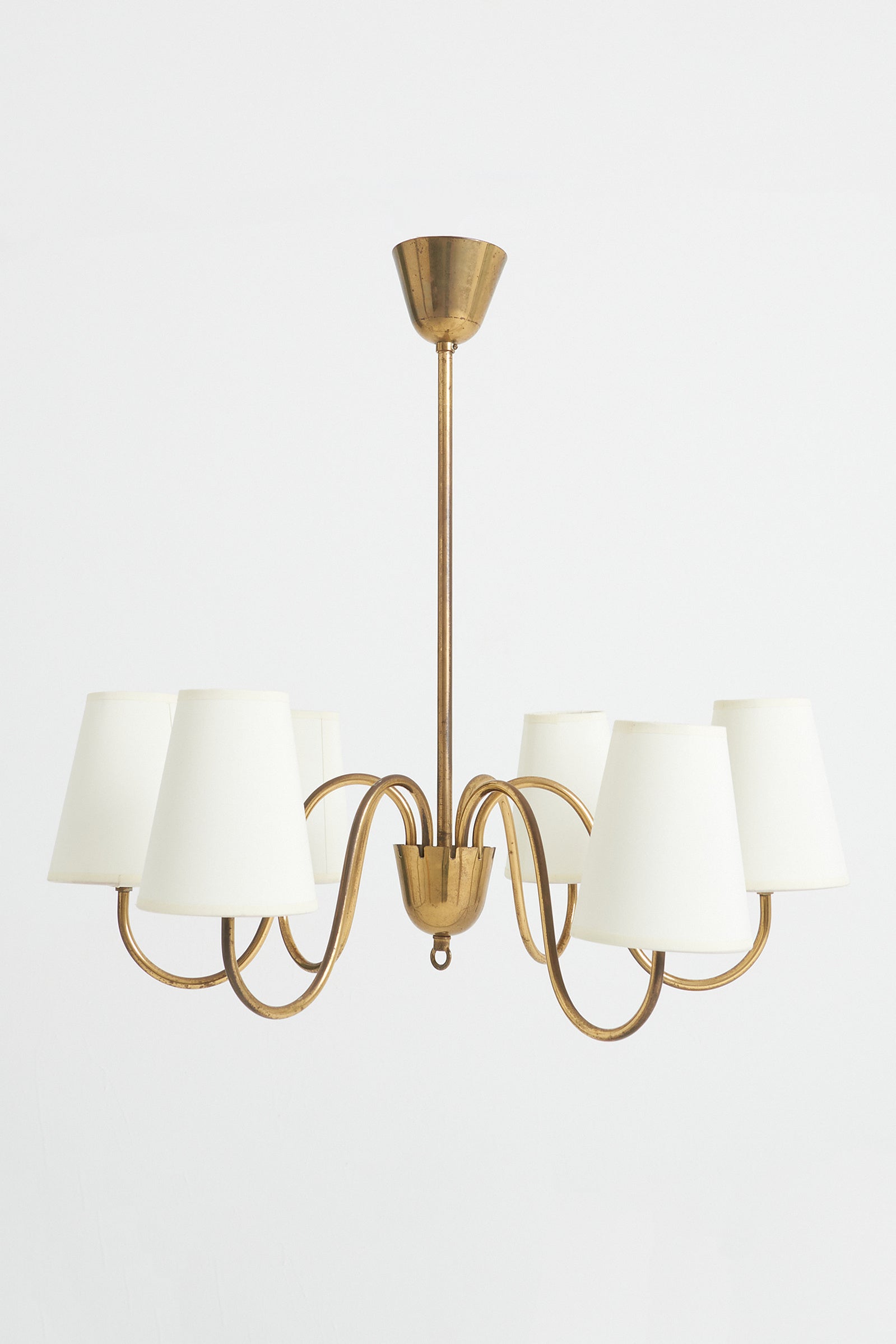 Mid-Century Brass Ceiling Light