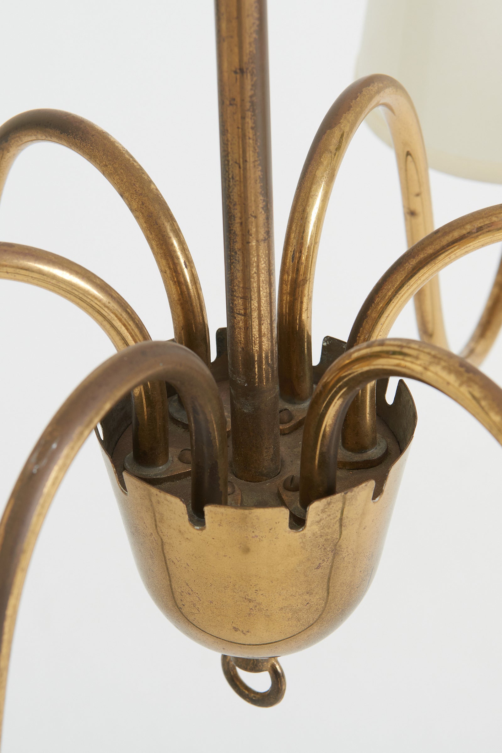 Mid-Century Brass Ceiling Light