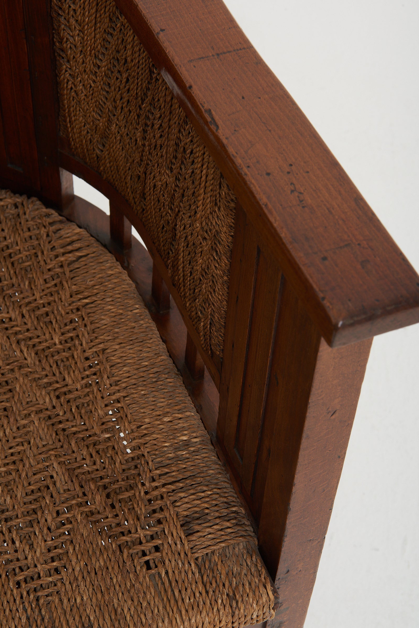 Jugendstil Beech and Rope Settee