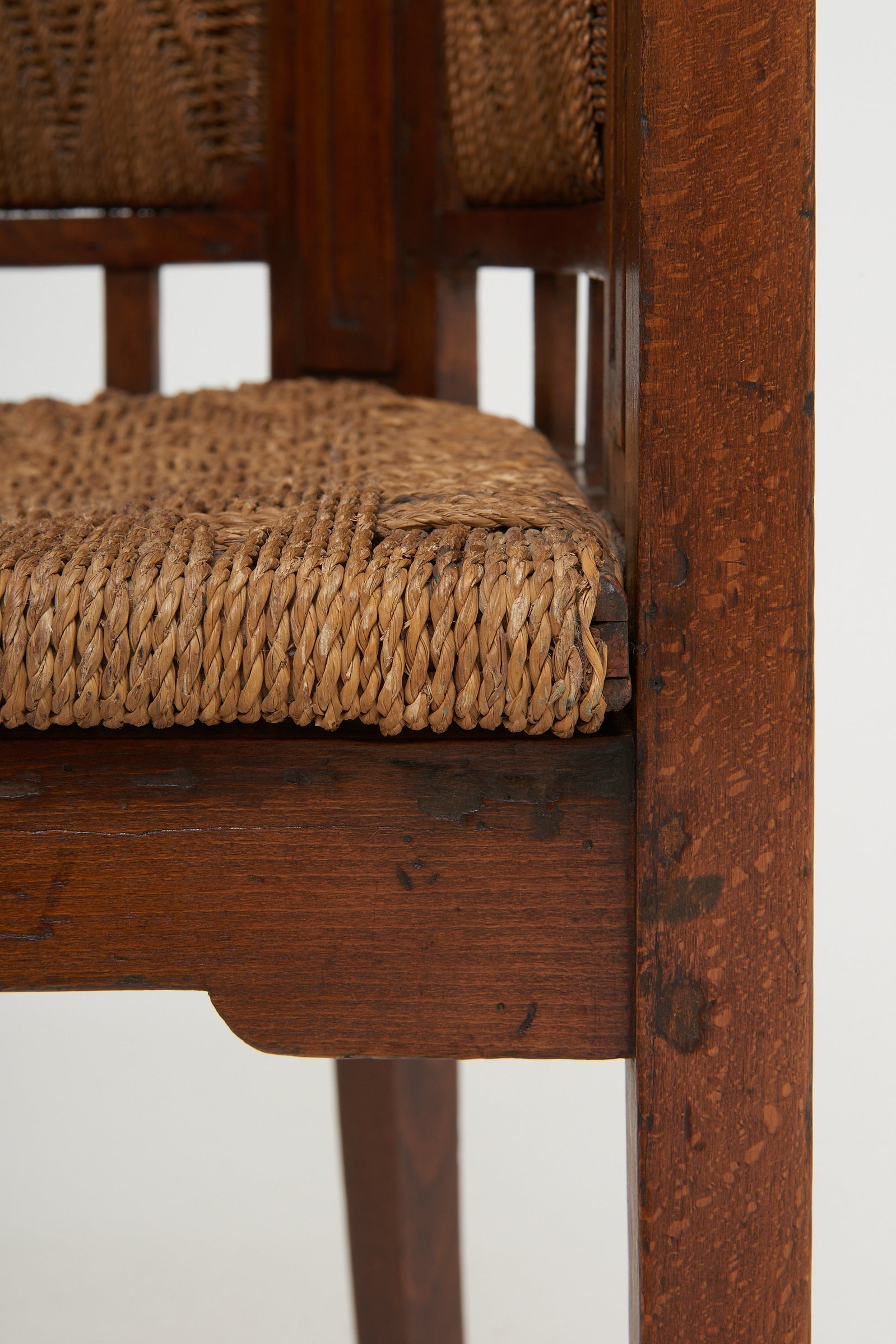 Jugendstil Beech and Rope Settee