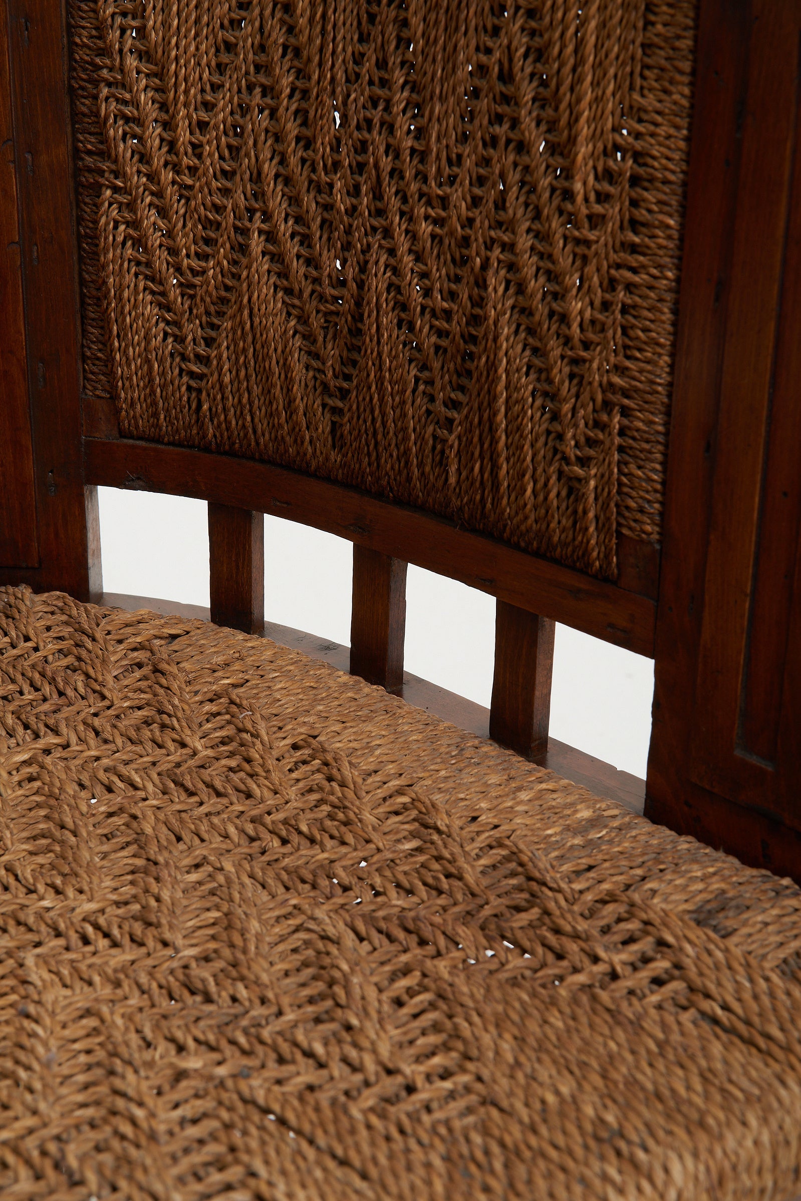 Jugendstil Beech and Rope Settee