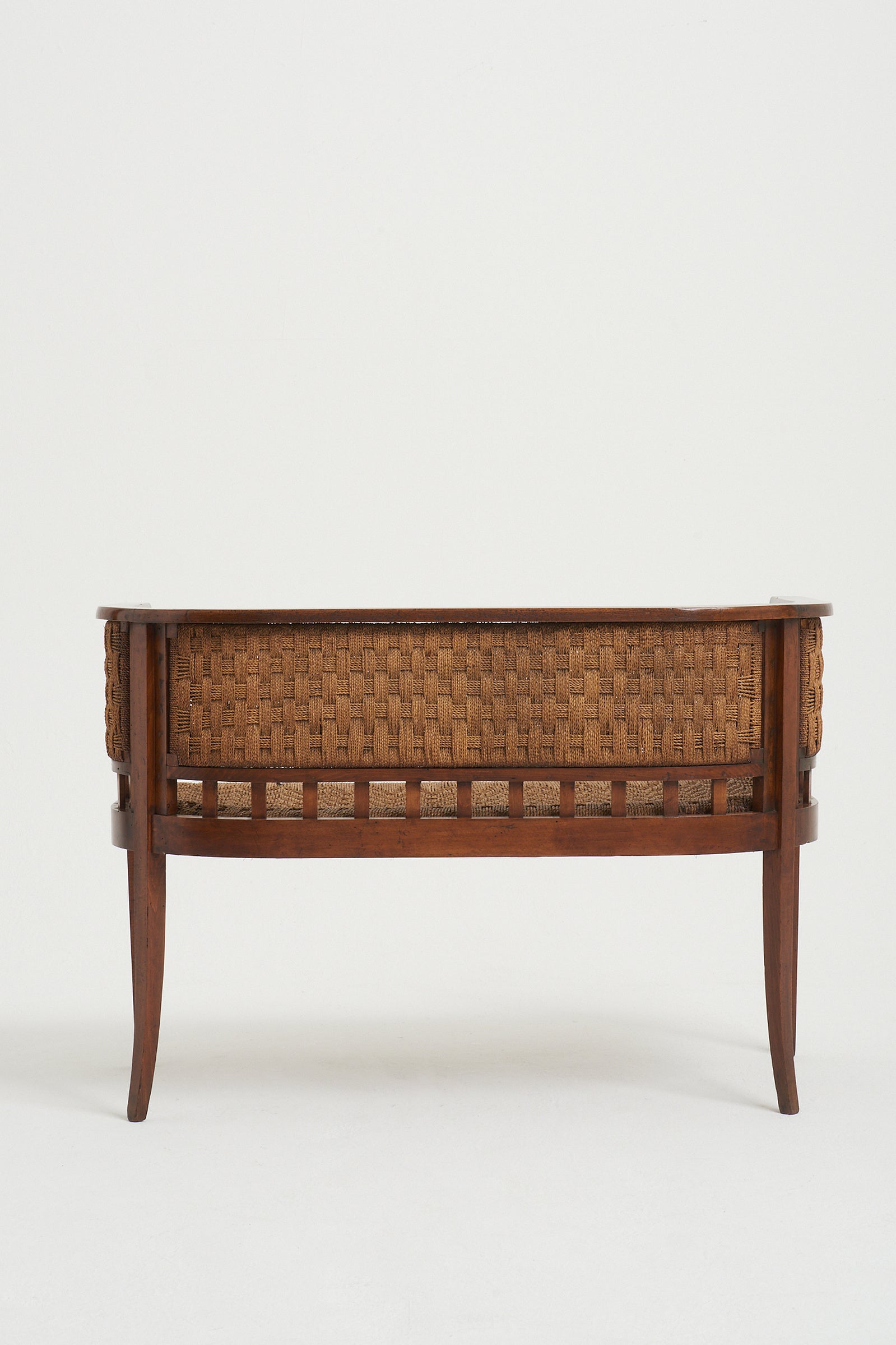 Jugendstil Beech and Rope Settee