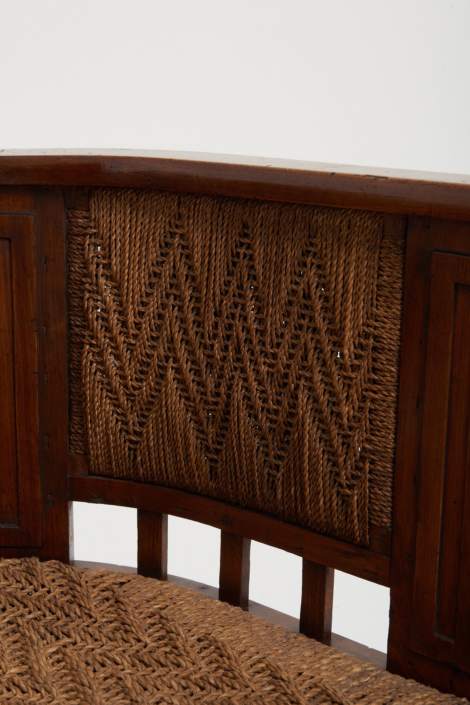 Jugendstil Beech and Rope Settee