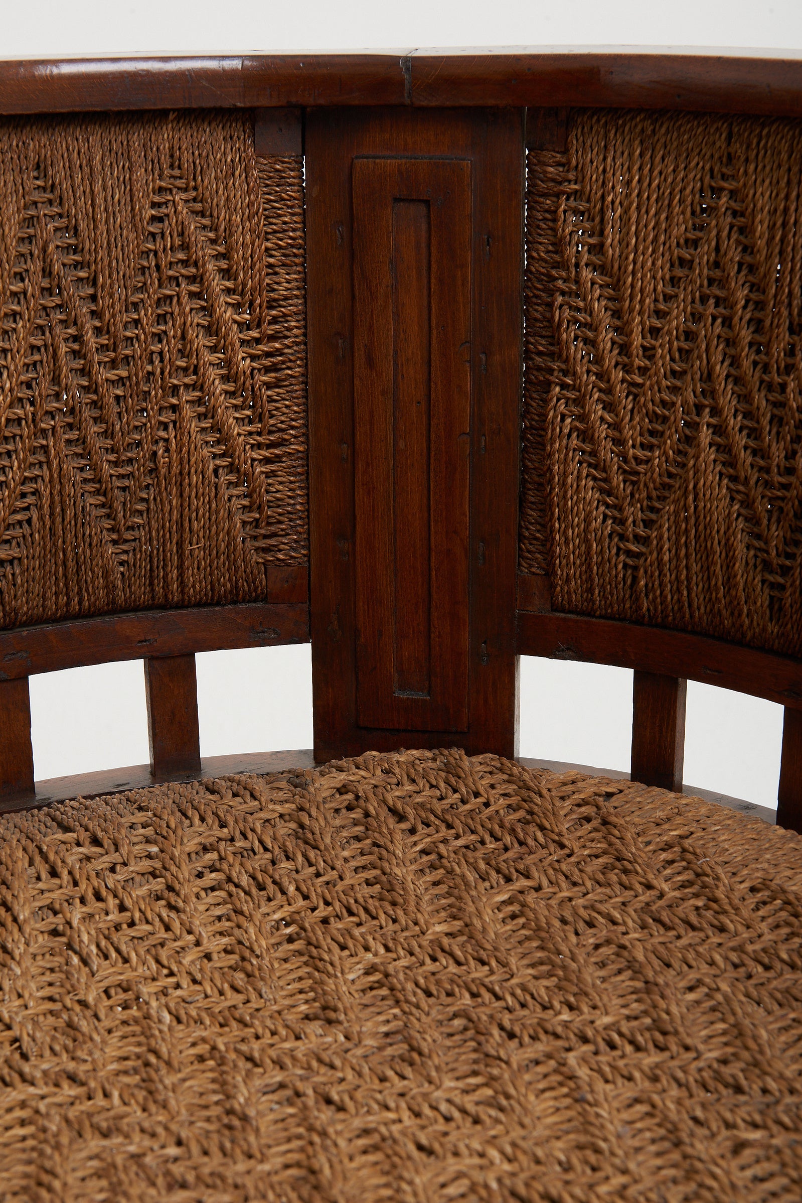 Jugendstil Beech and Rope Settee