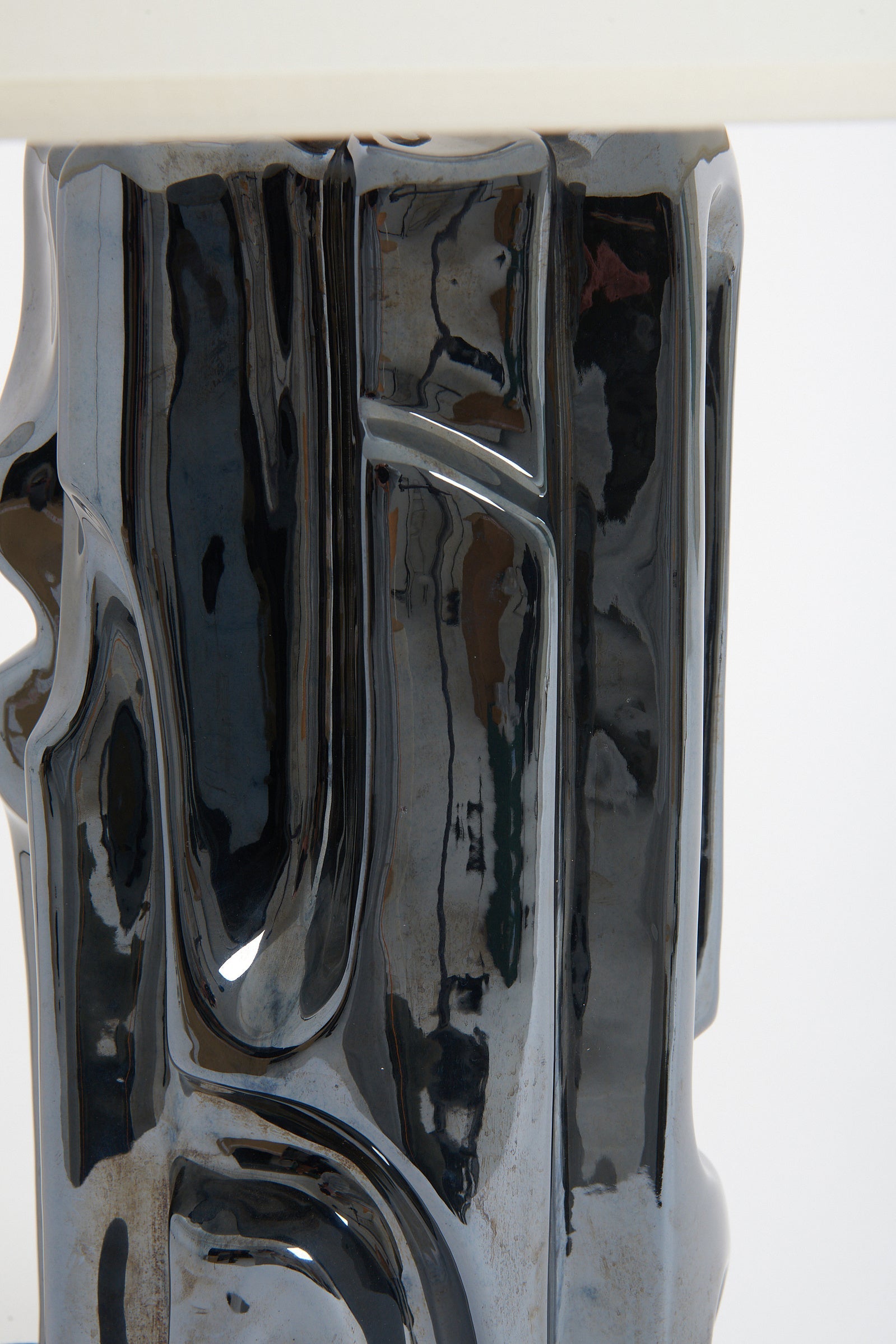 Black Ceramic Sculptural Table Lamp