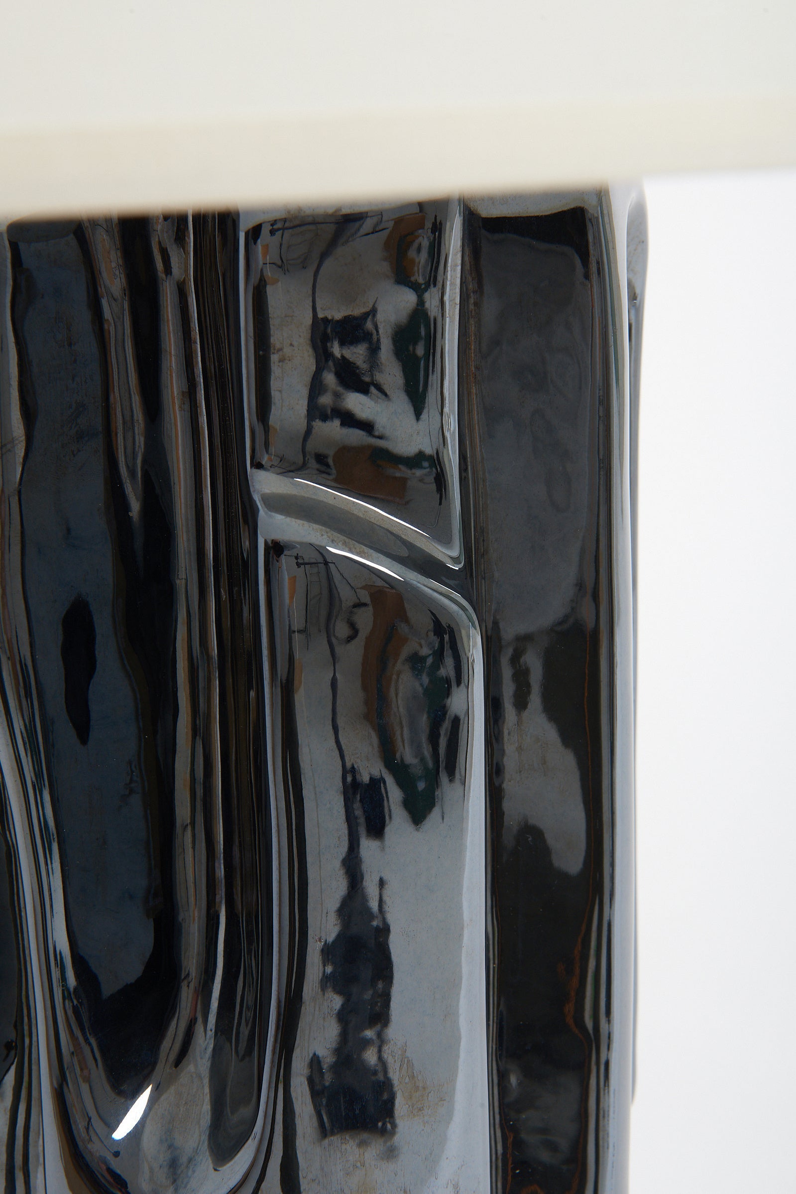 Black Ceramic Sculptural Table Lamp