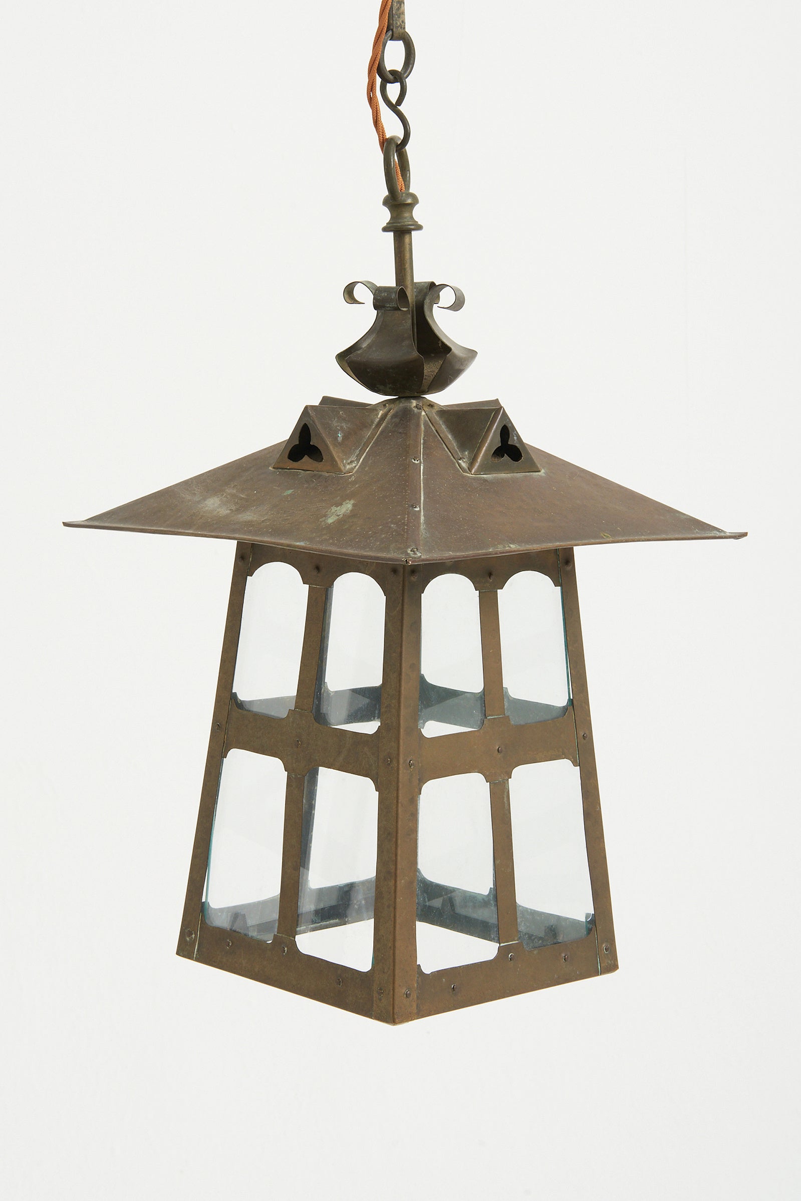 8201- Arts & Crafts Brass Lantern