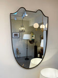 8203+7877- Pair of Brass Shield Mirrors
