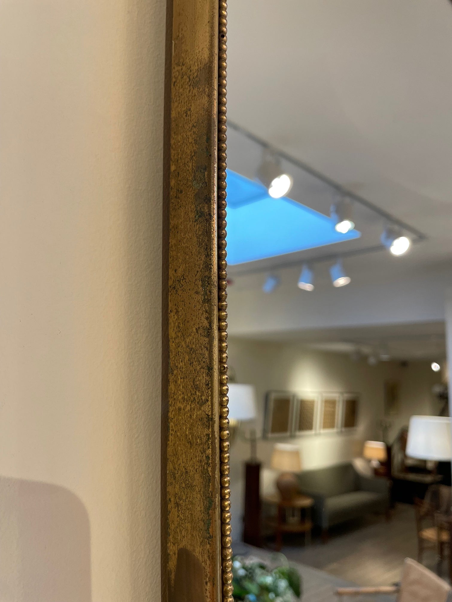 Pair of Brass Shield Mirrors