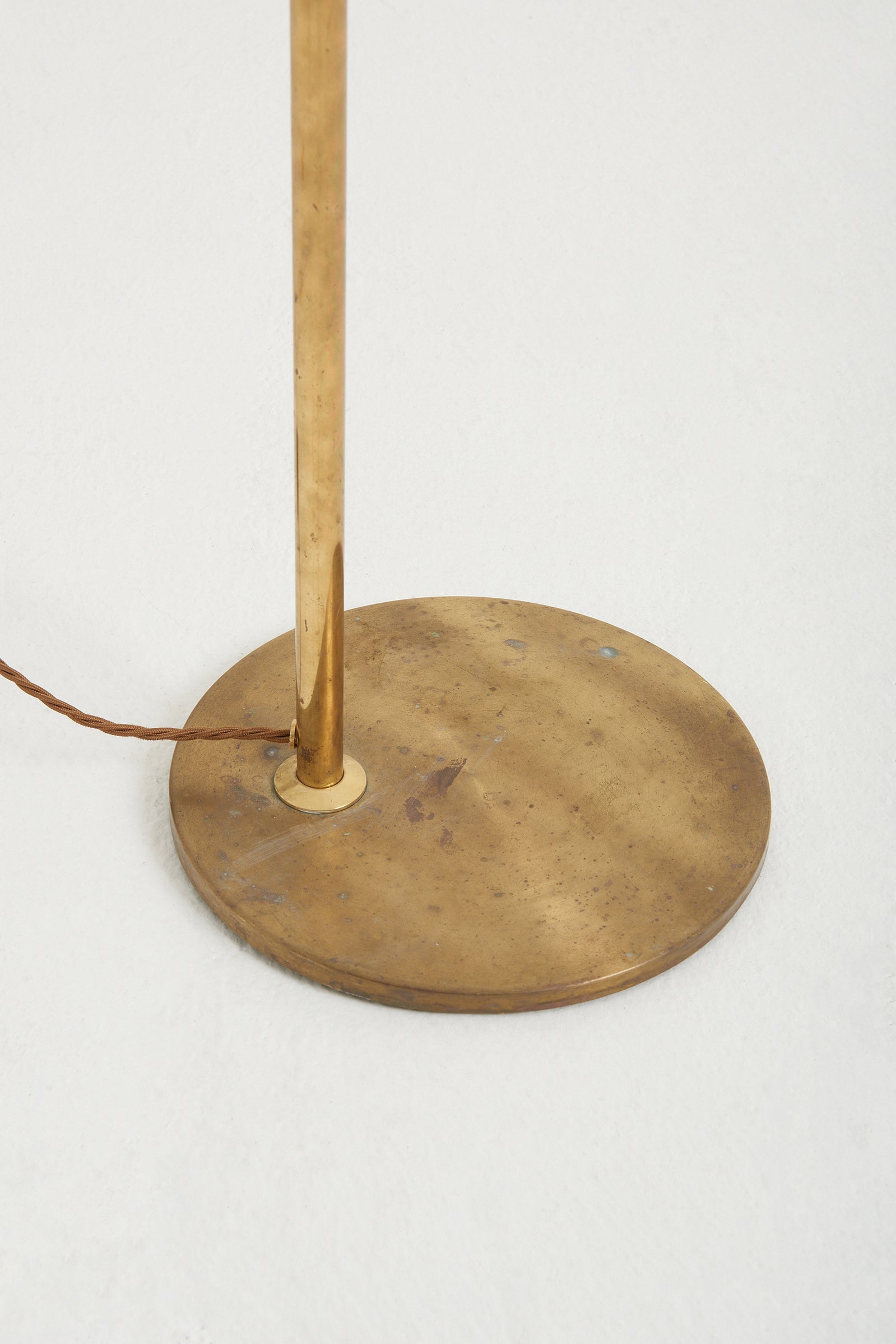 Mid-Century Brass Reading Floor Lamp