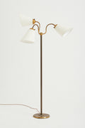 8225- Brass Three-Armed Floor Lamp