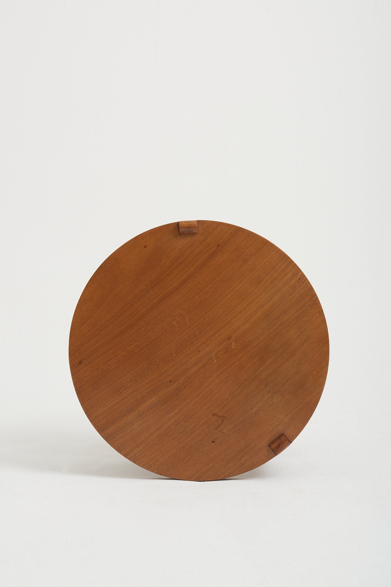 Modernist Walnut and Steel Occasional Table