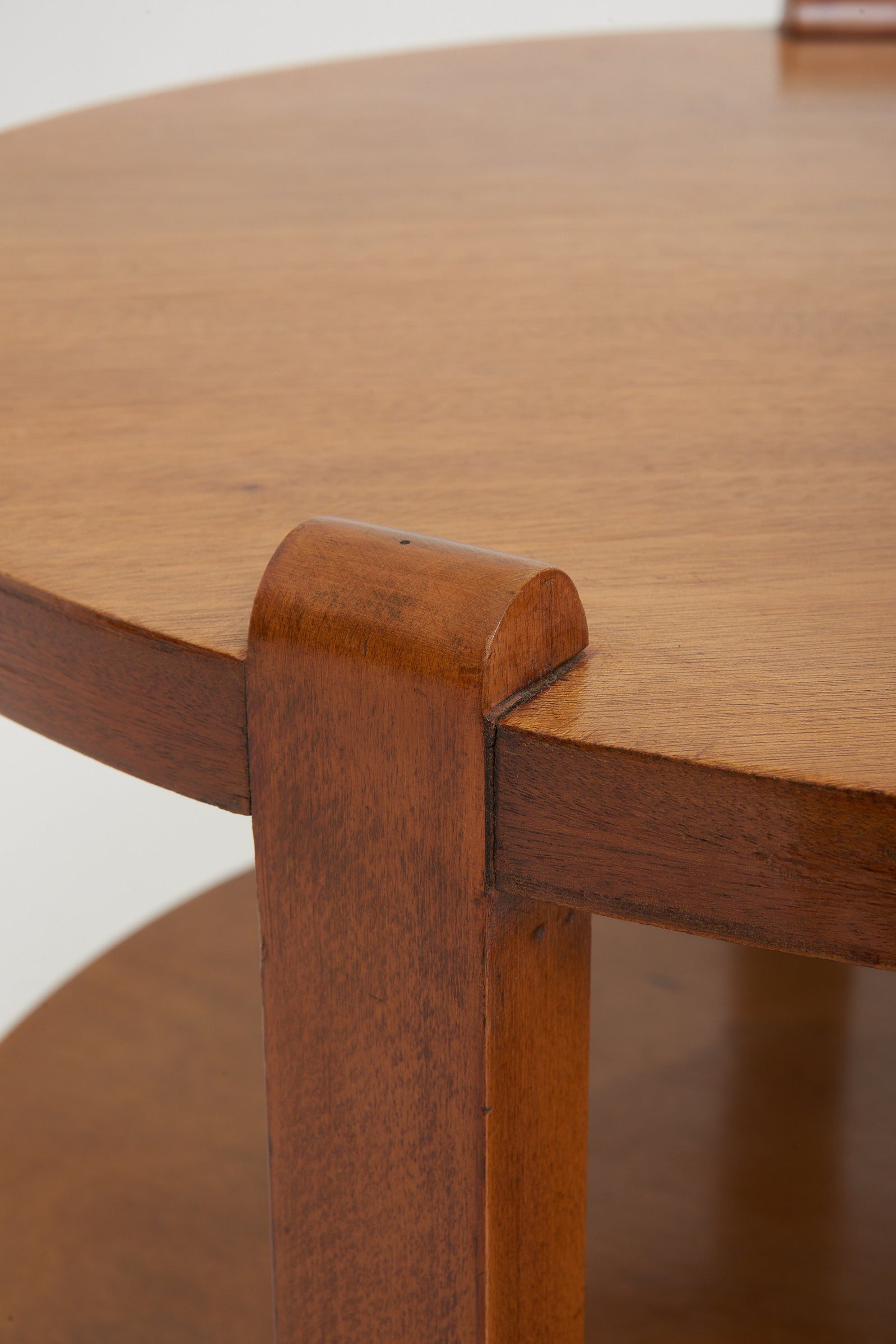 Modernist Walnut and Steel Occasional Table