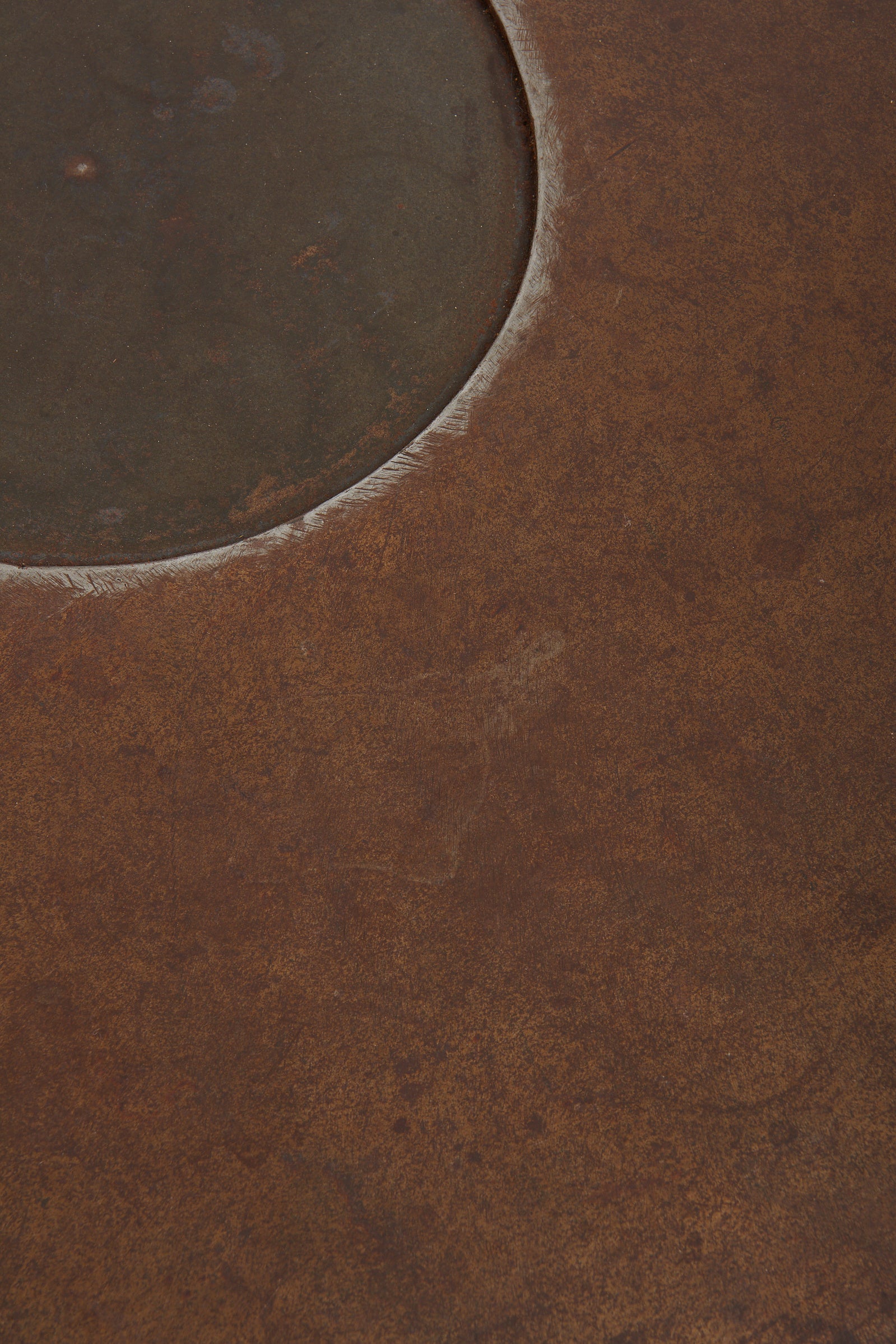 Mid-Century Patinated Steel Coffee Table