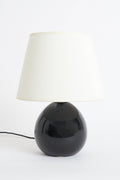 8258- Black Glass Table Lamp