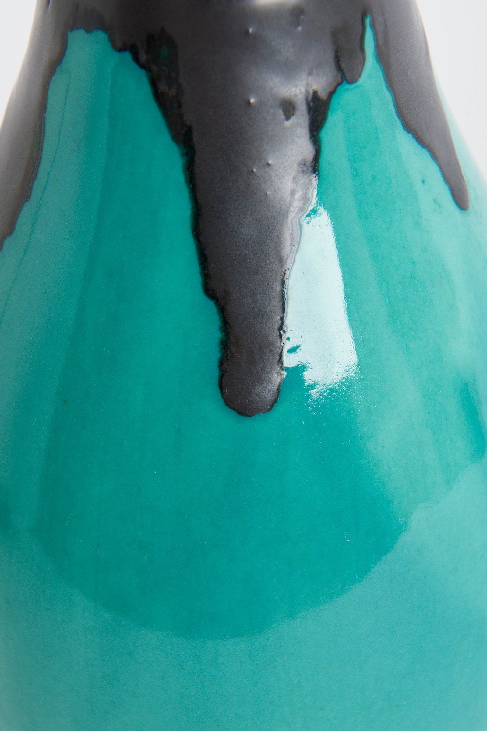 1950s Turquoise Ceramic Vase by Jerome Massier