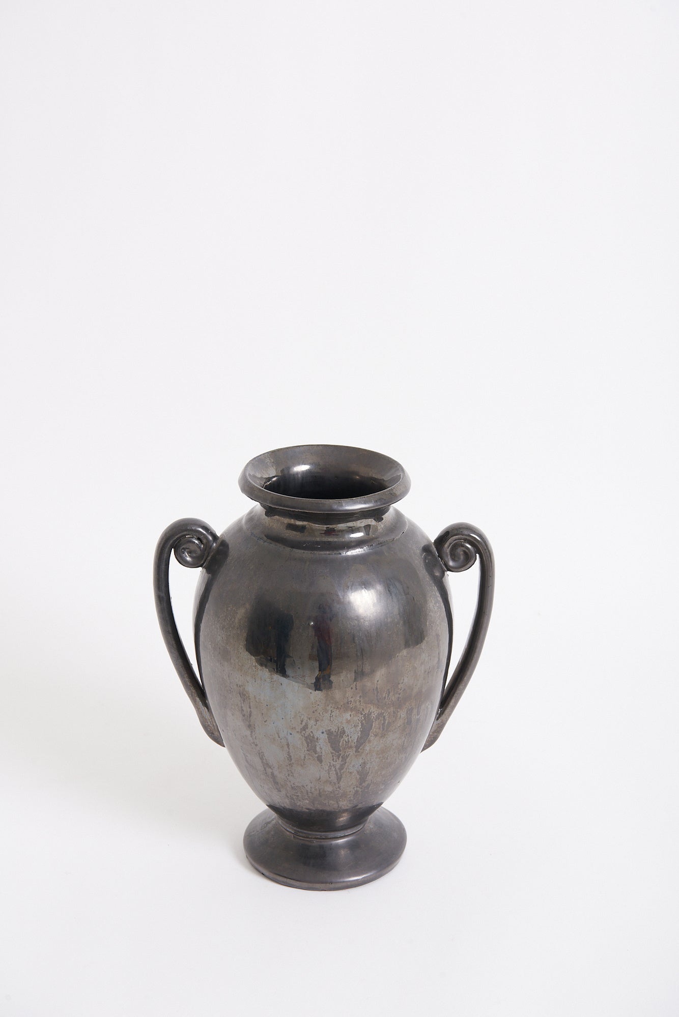 1950s Black Ceramic Urn