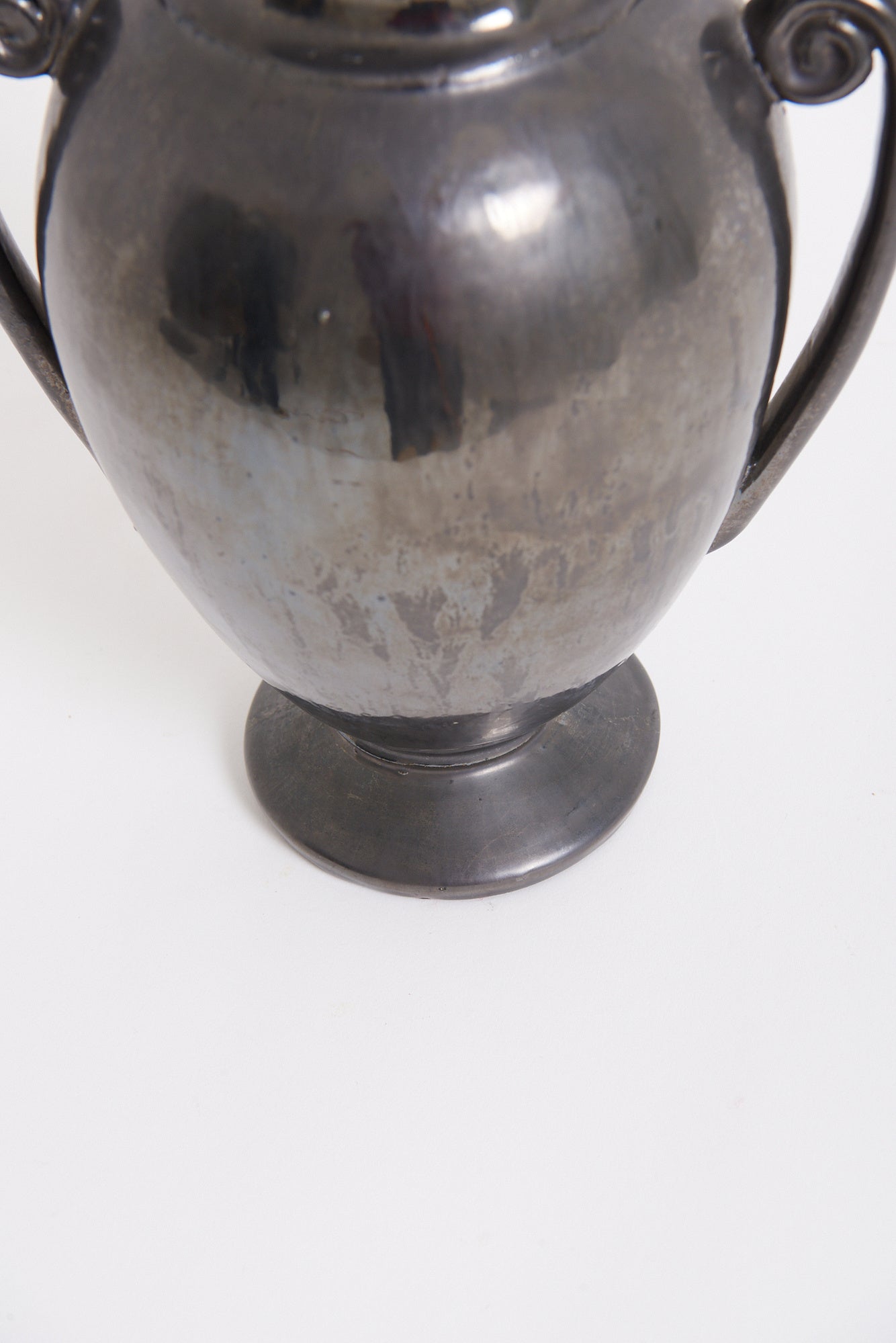 1950s Black Ceramic Urn