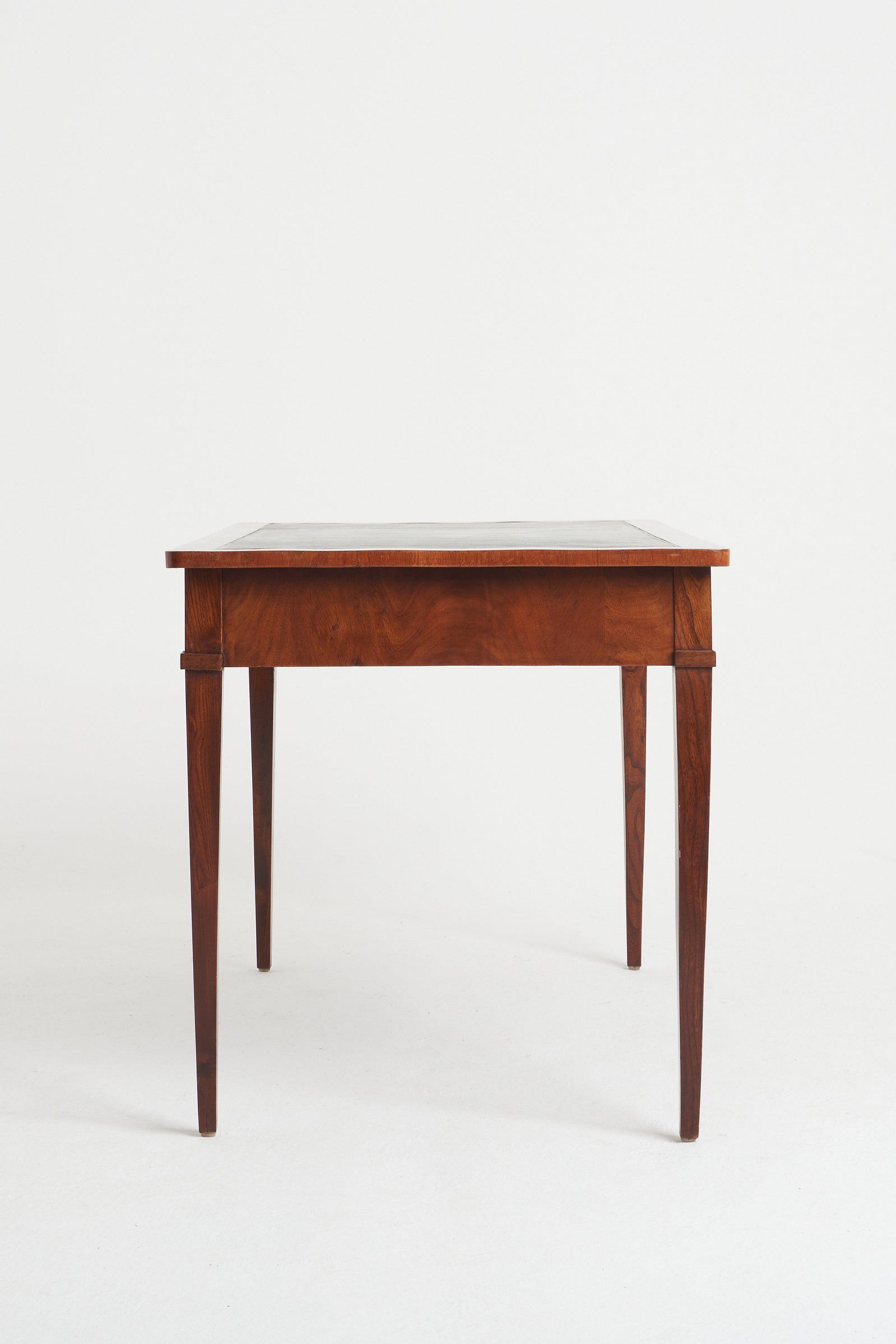Neoclassical Mahogany Leather Top Desk