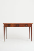 8280- Neoclassical Mahogany Leather Top Desk