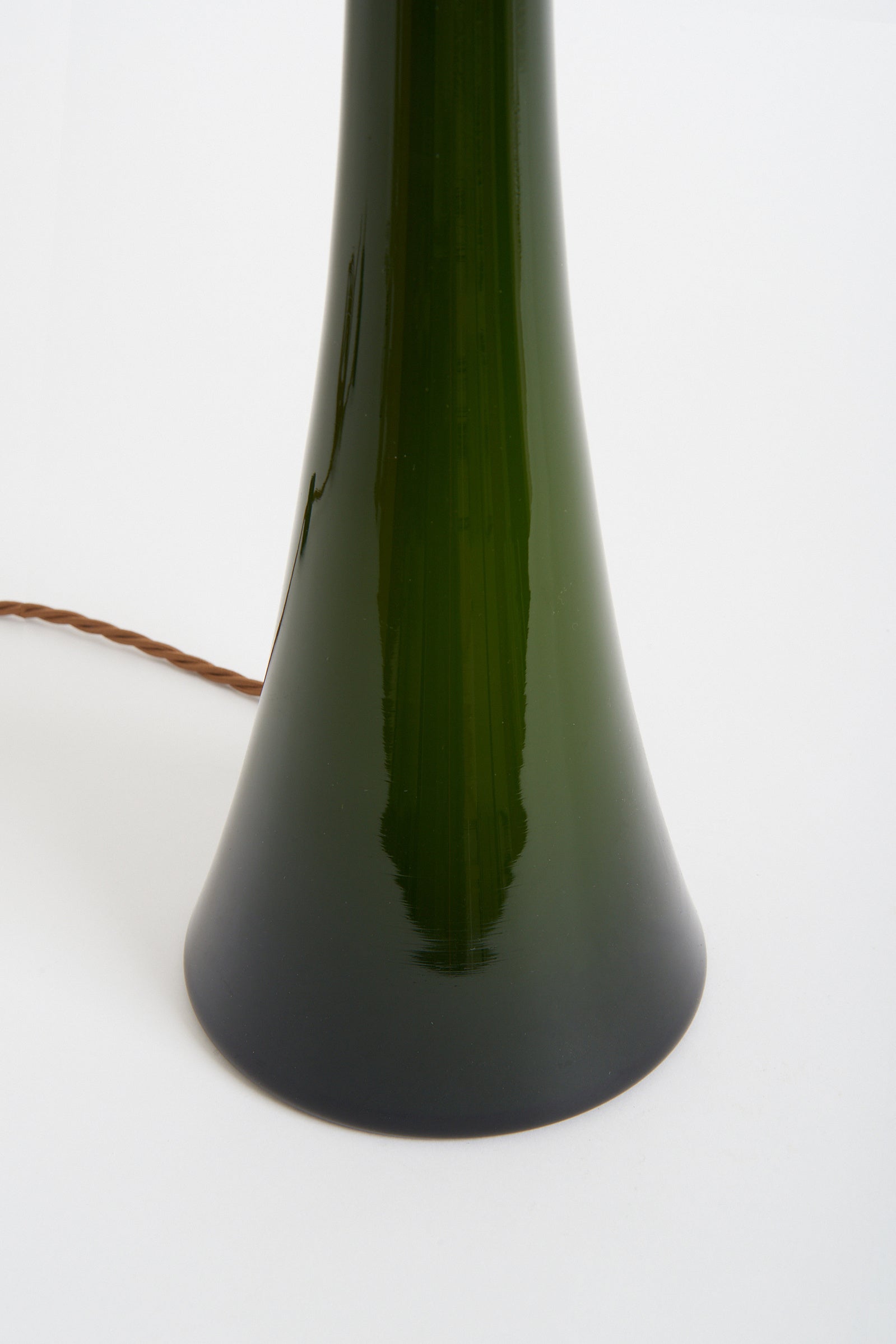 Pair of Green Glass Table Lamps by Berndt Nordstedt