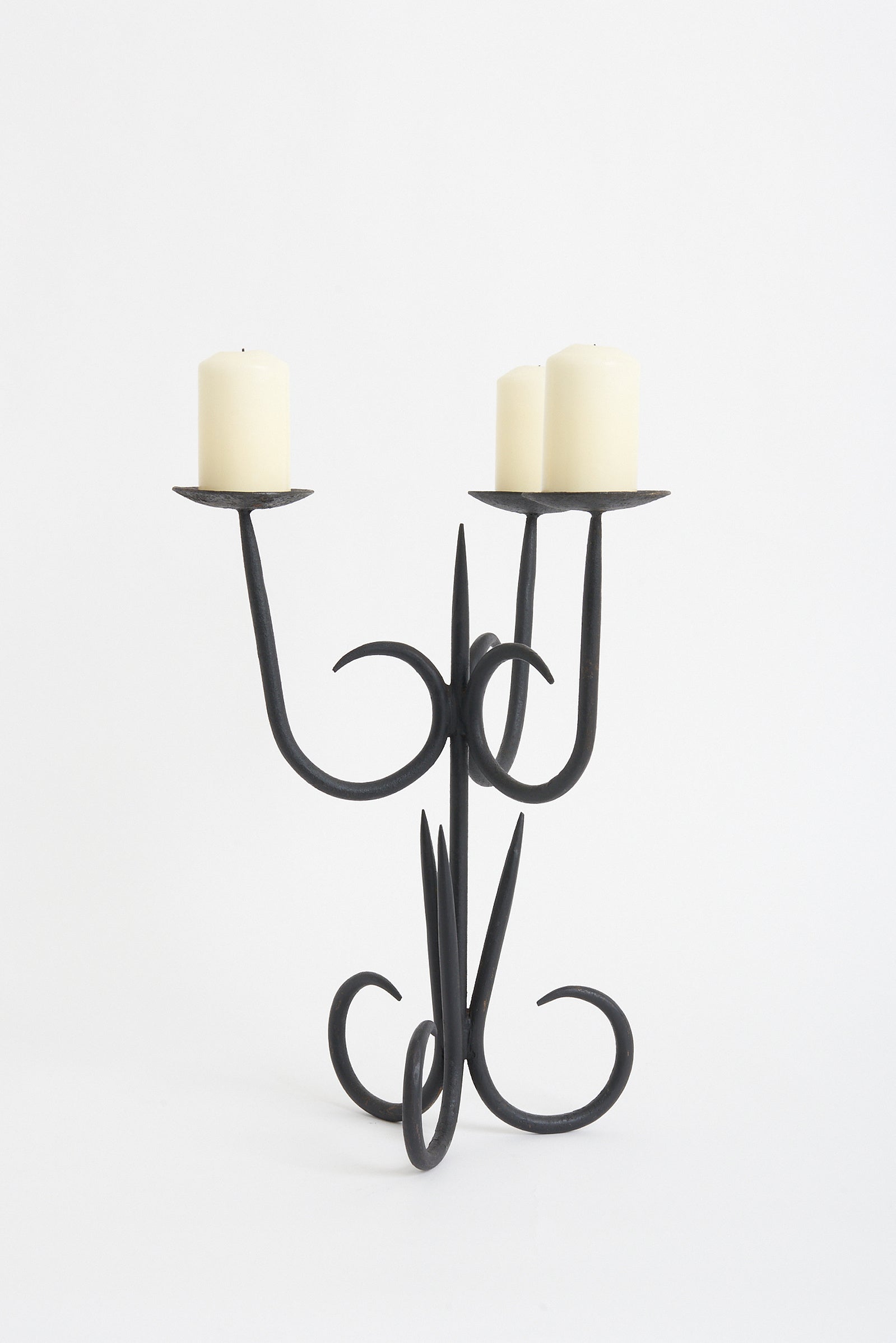 8293- Midcentury Iron Candelabra