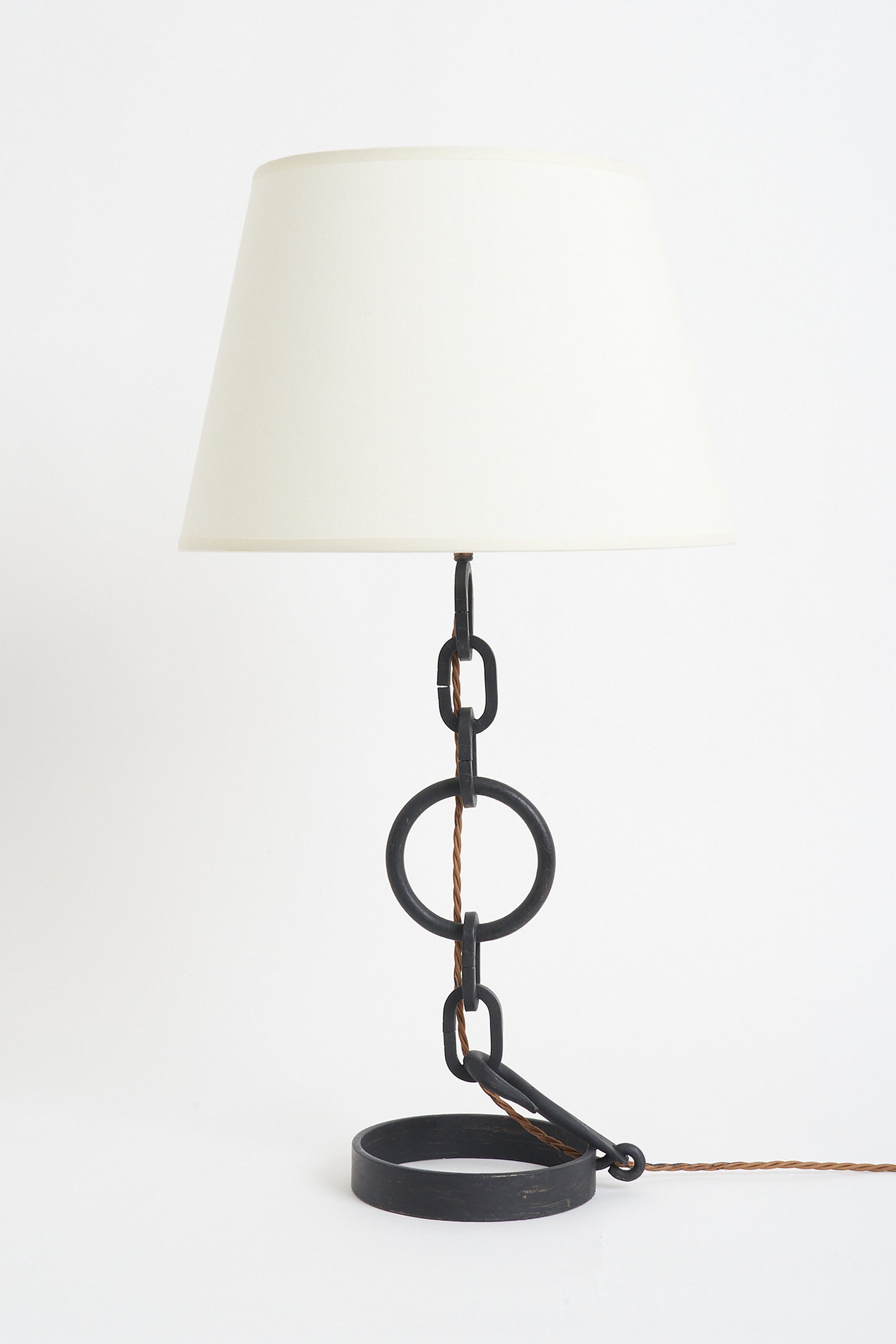 8295- Mid-Century Black Chain Table Lamp