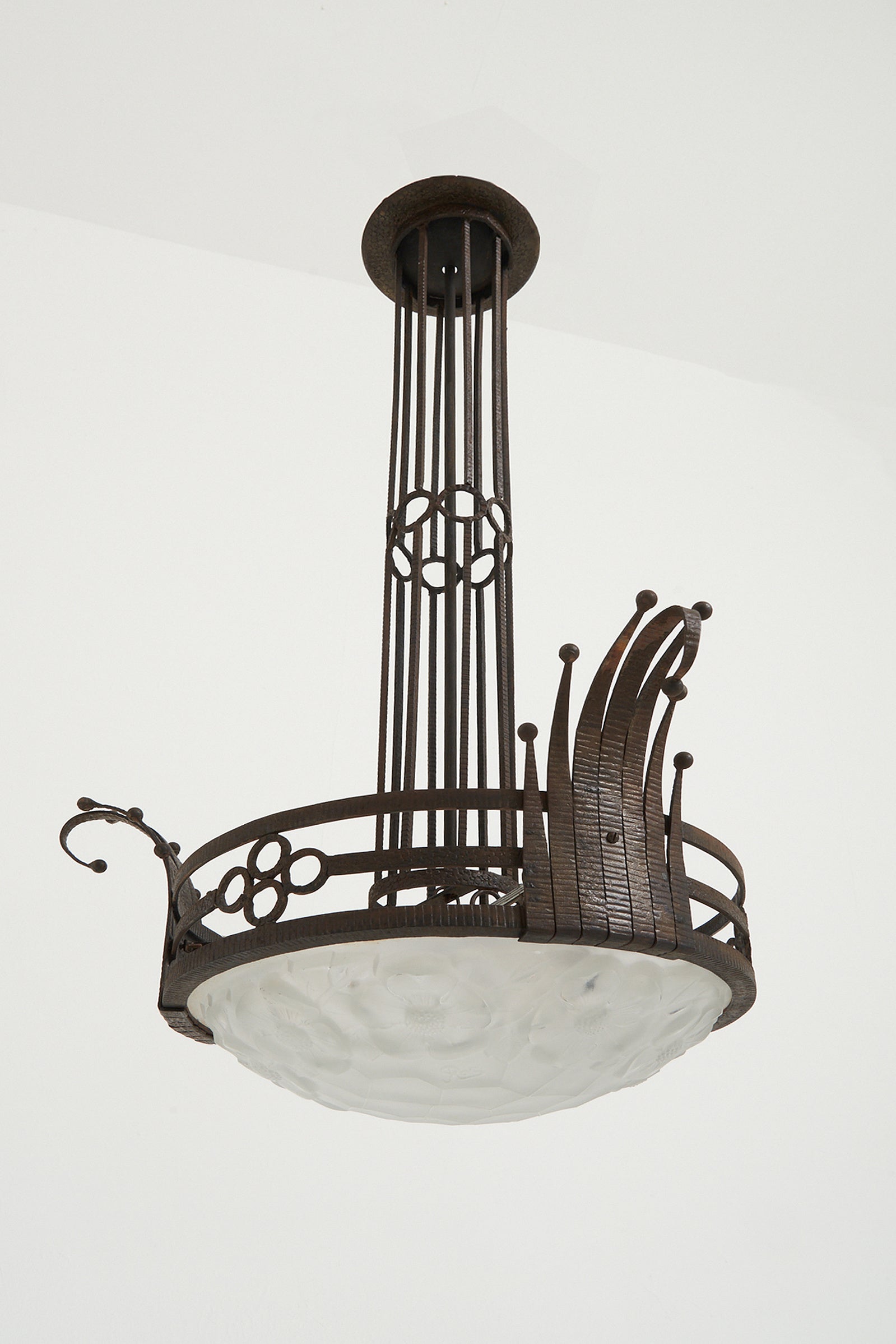 Art Deco Ceiling Light by Maison Degué