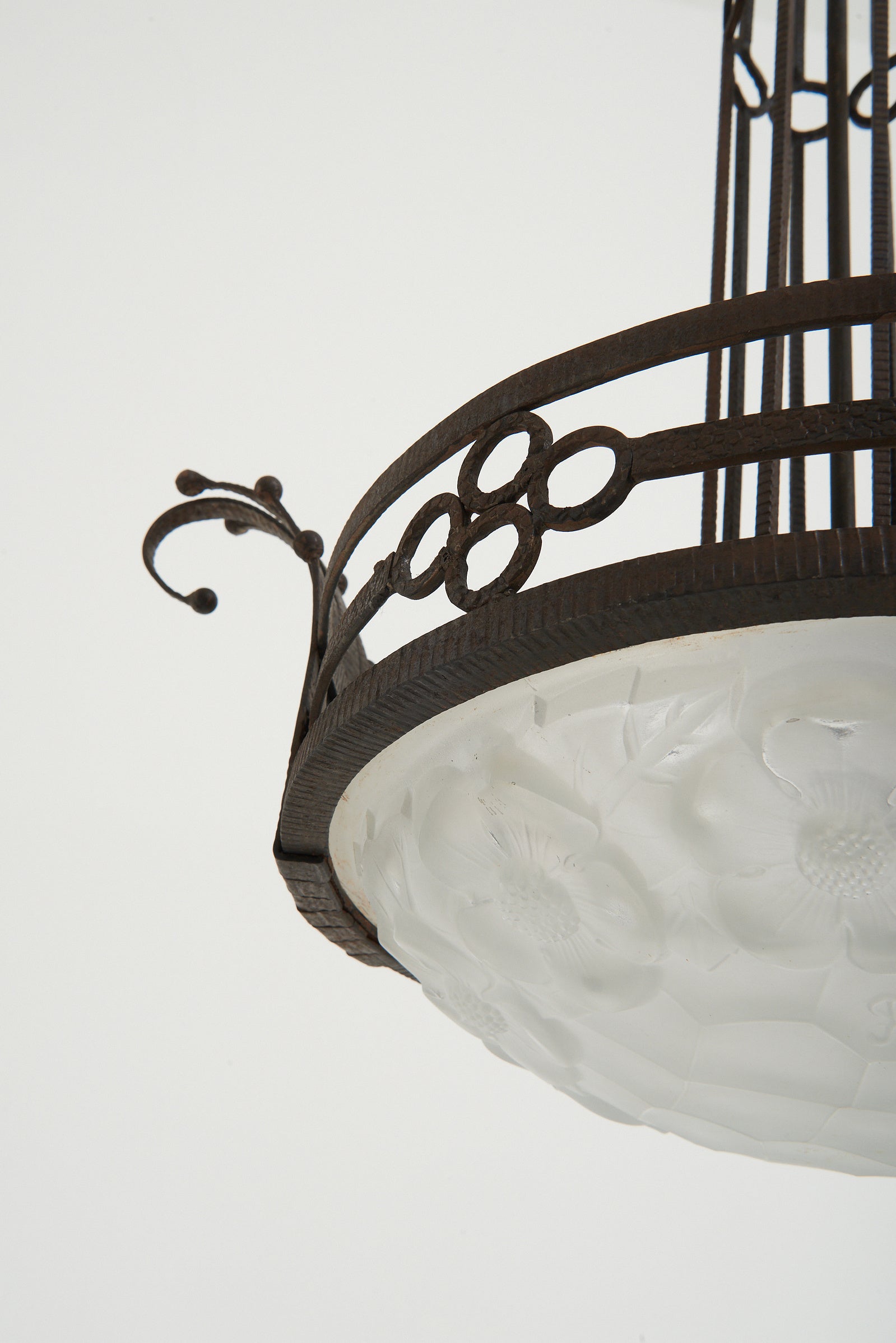 Art Deco Ceiling Light by Maison Degué