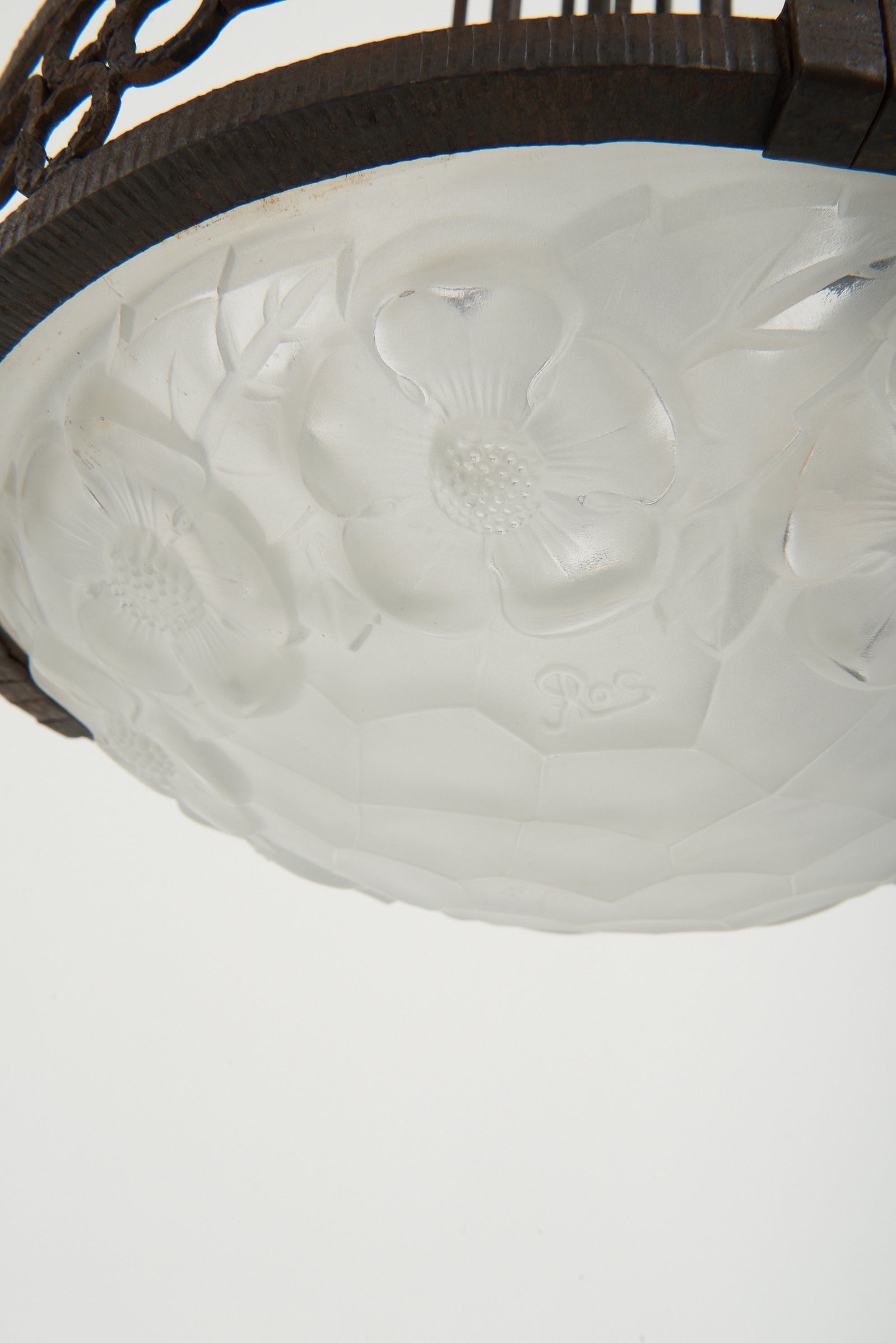 Art Deco Ceiling Light by Maison Degué