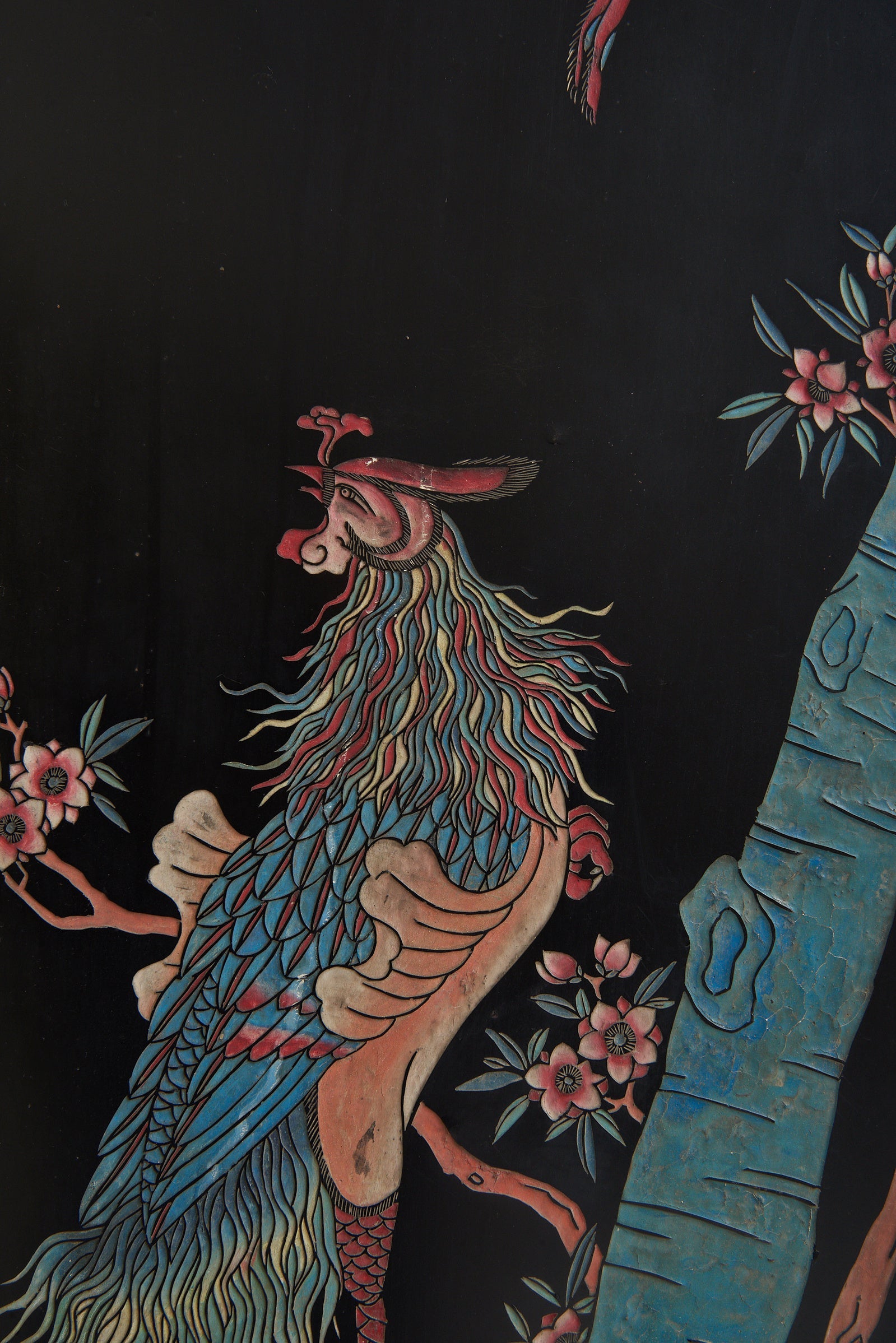 Mid 20th Century Lacquer 8 Leaf Screen