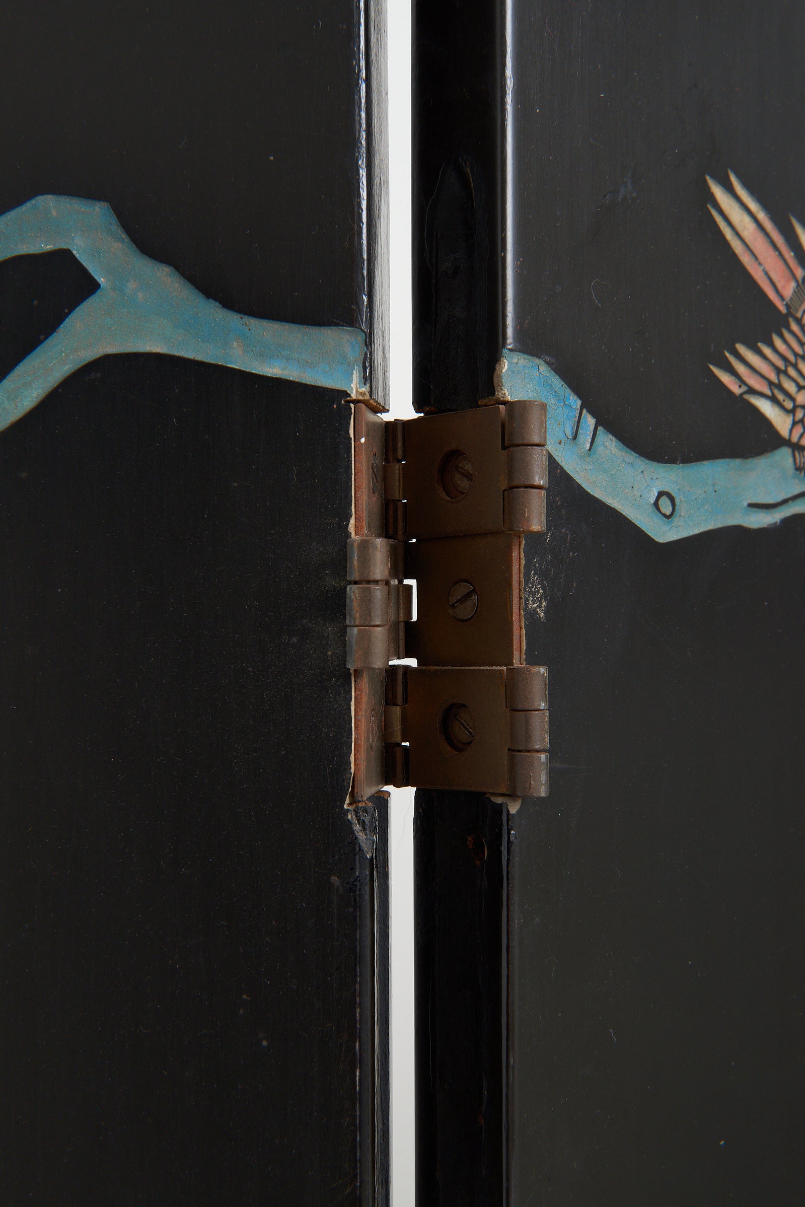 Mid 20th Century Lacquer 8 Leaf Screen