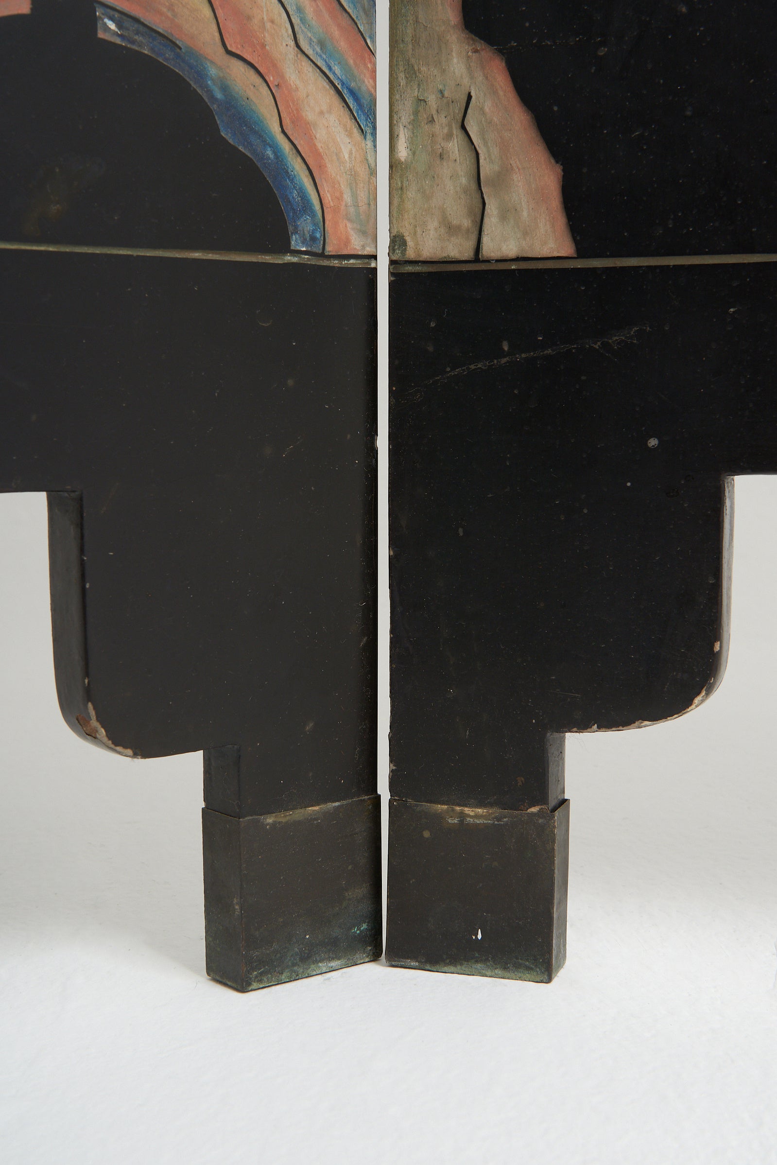 Mid 20th Century Lacquer 8 Leaf Screen